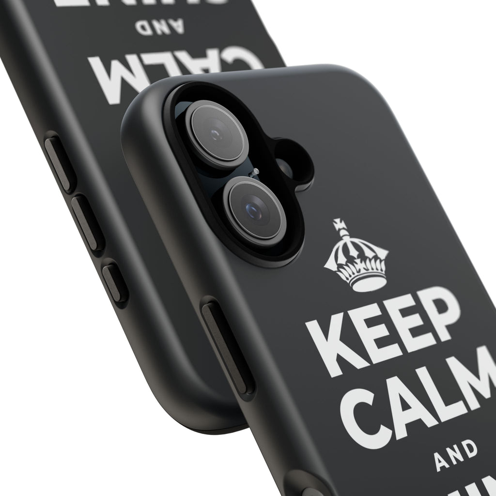 KEEP CALM AND SHINE ON Phone Case (Dark)