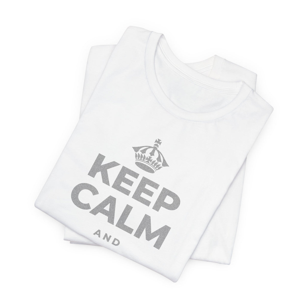 KEEP CALM AND 지금을 음미해요 T-Shirt (White–Asphalt)