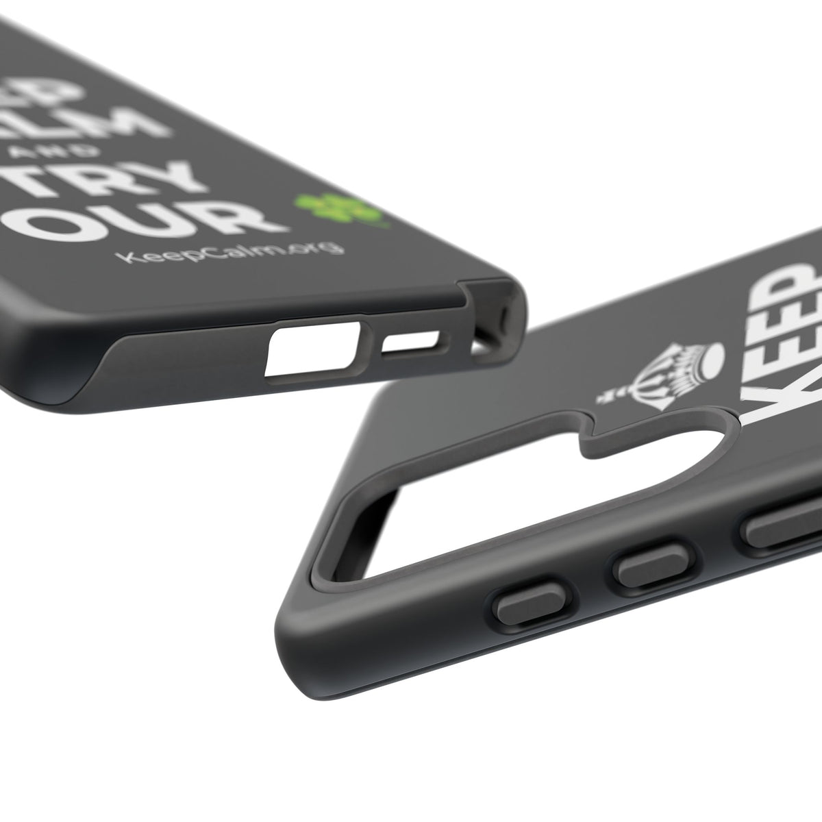 KEEP CALM AND TRY YOUR 🍀 Phone Case (Dark)