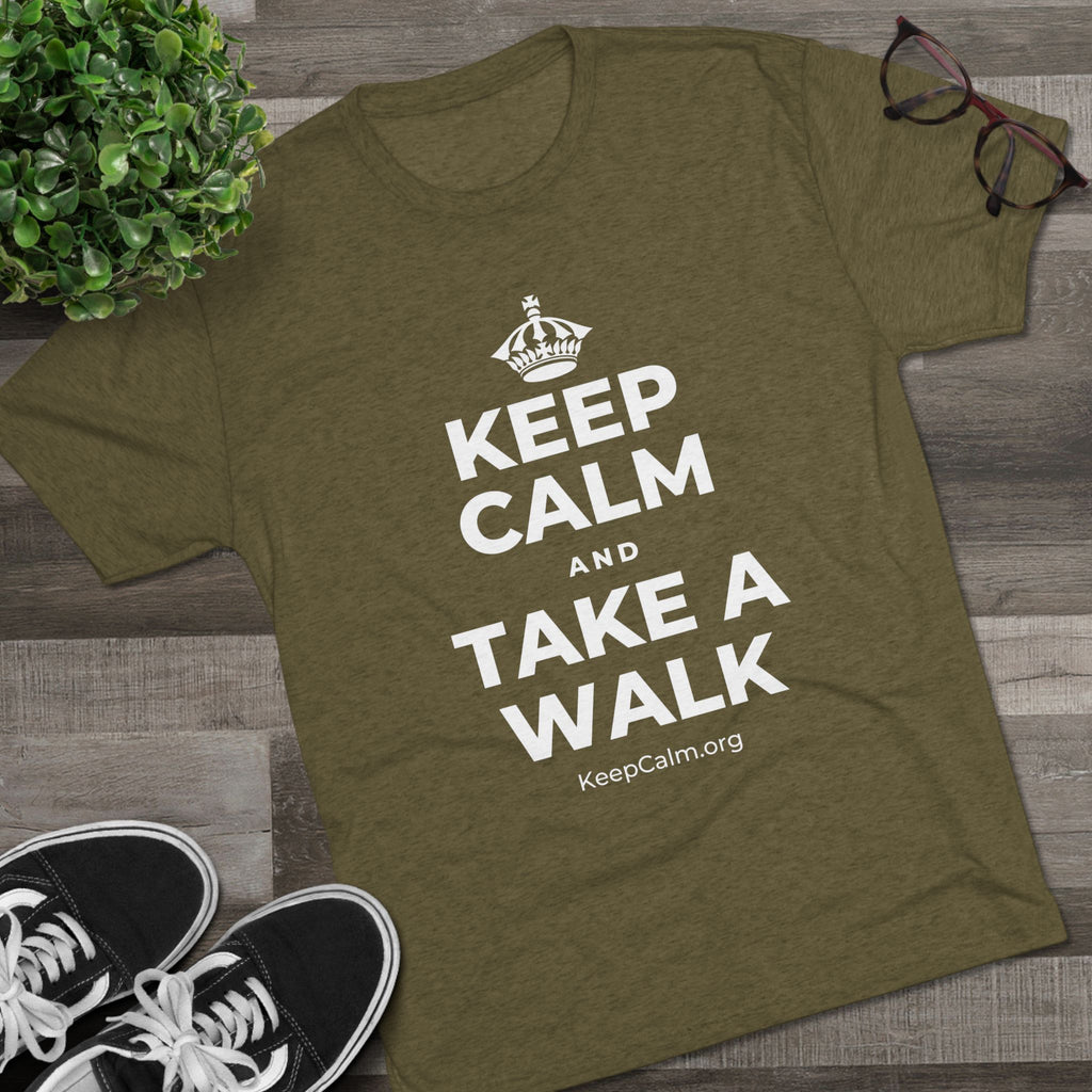 KEEP CALM AND TAKE A WALK Tri-Blend Tee