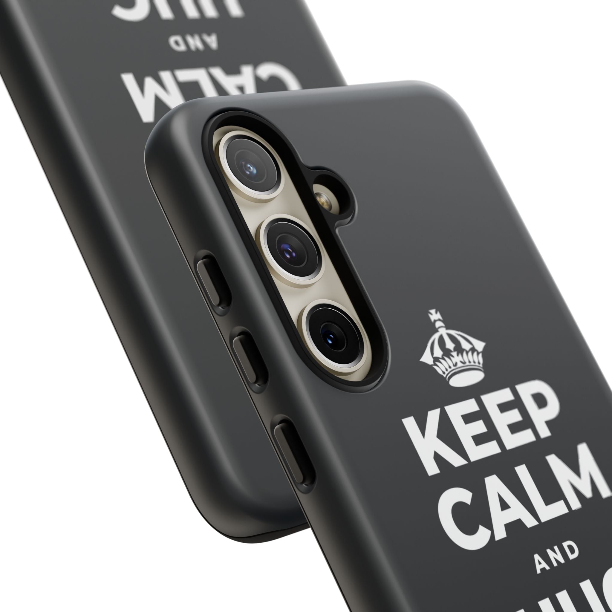 KEEP CALM AND HUG SOMEONE Phone Case (Dark)