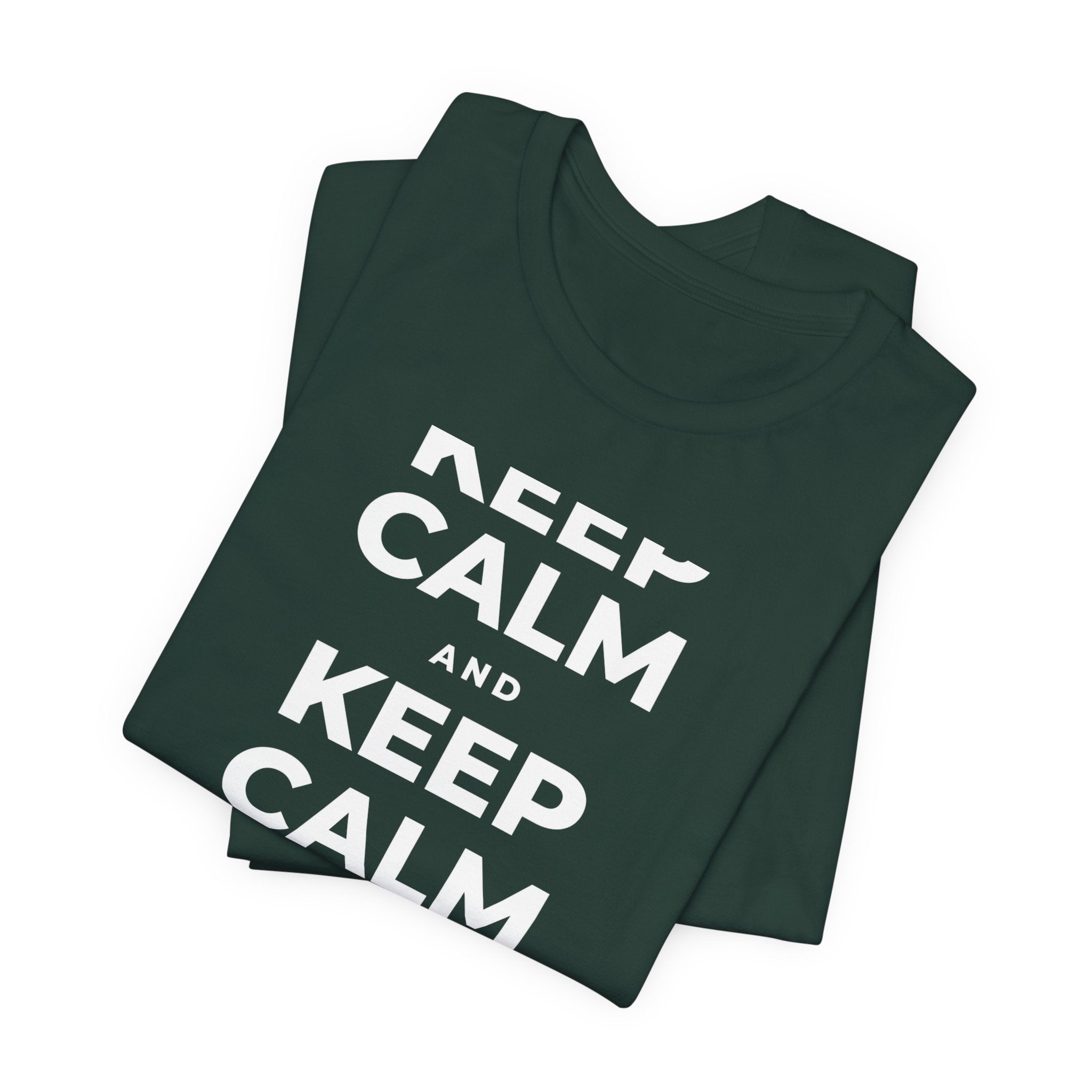 KEEP CALM AND TAKE A WALK T-Shirt (White–Asphalt)