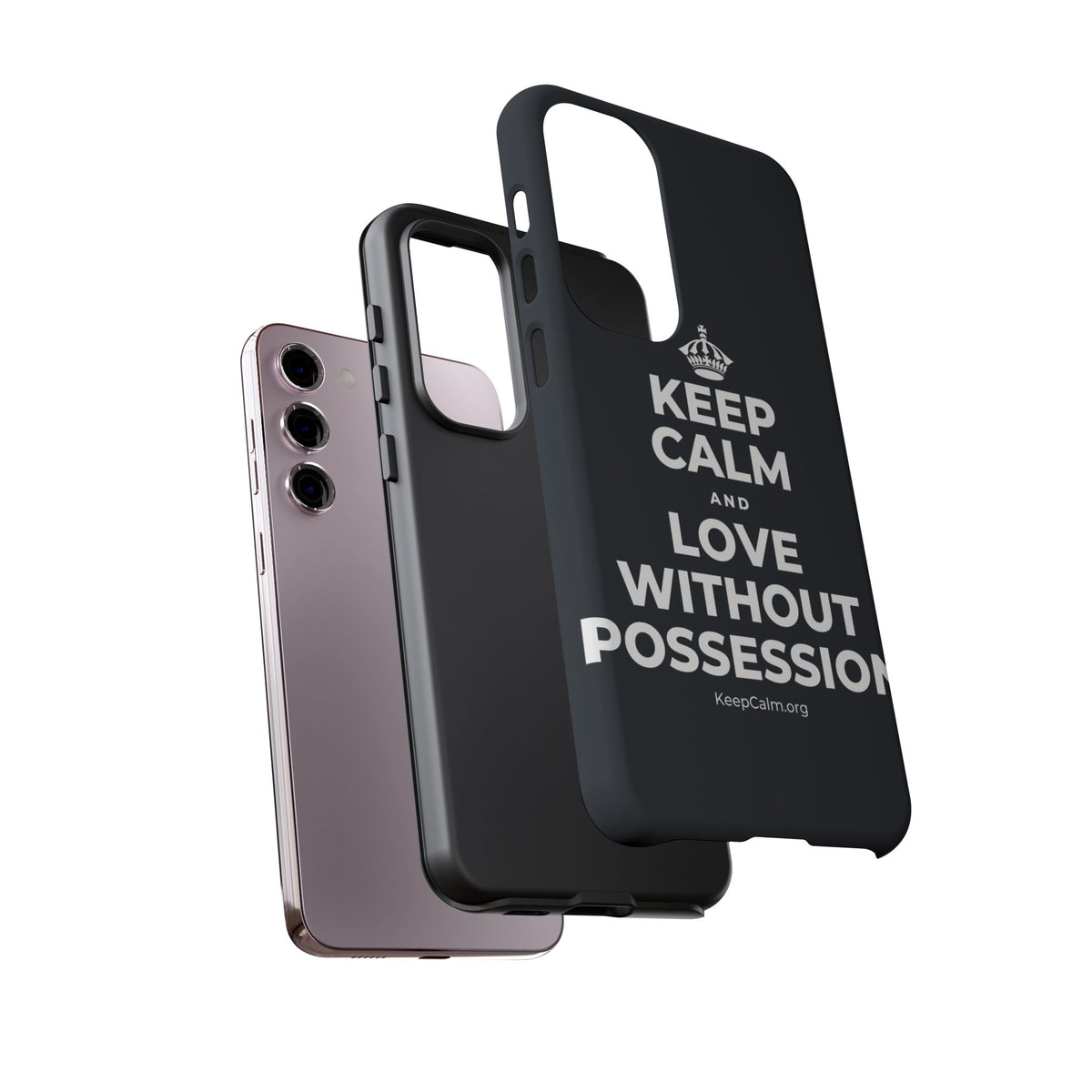 KEEP CALM AND LOVE WITHOUT POSSESSION Phone Case (Dark)
