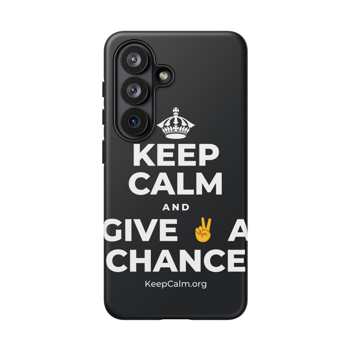 KEEP CALM AND GIVE ✌️ A CHANCE Phone Case (Dark)