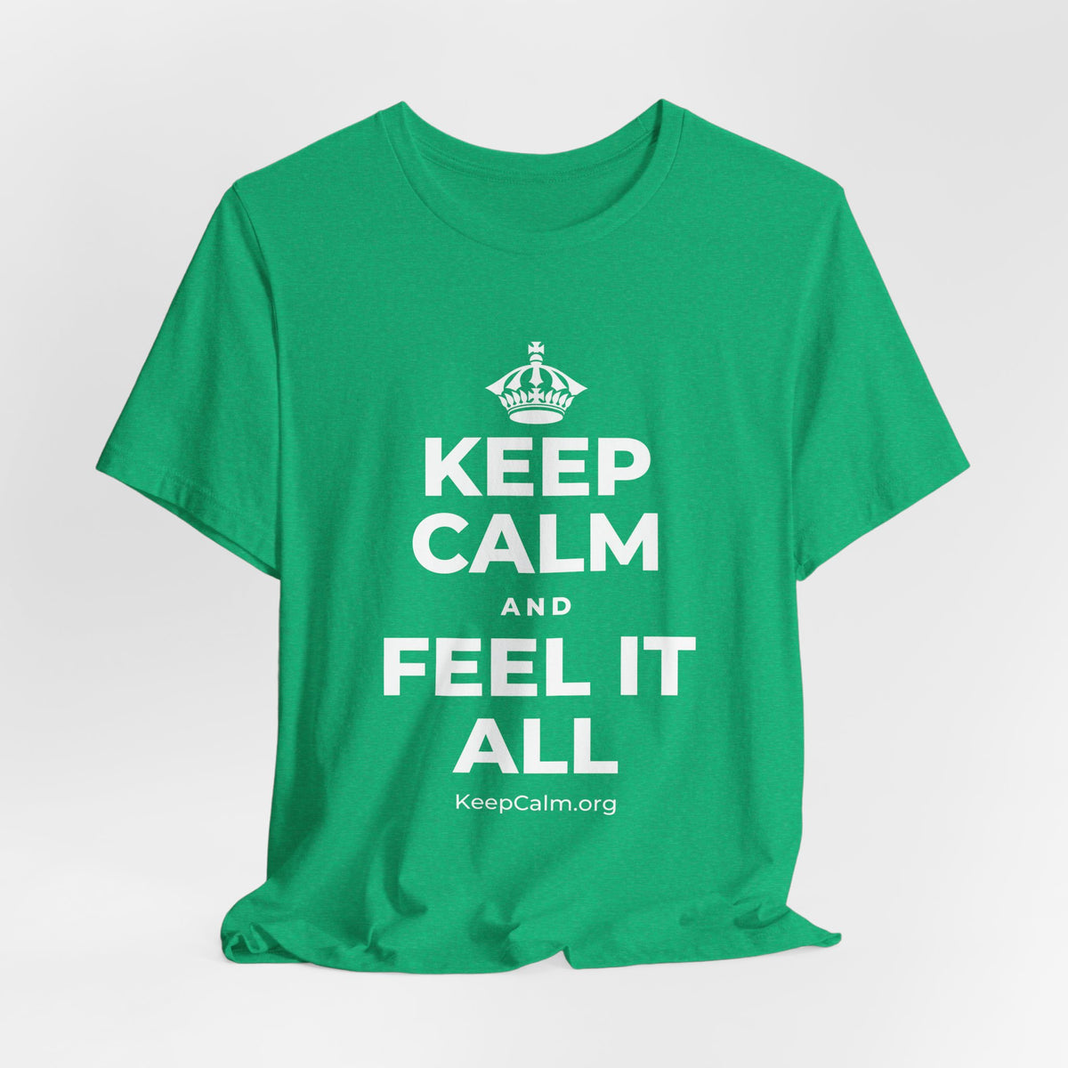 KEEP CALM AND FEEL IT ALL T-Shirt (Baby Blue–Silver)