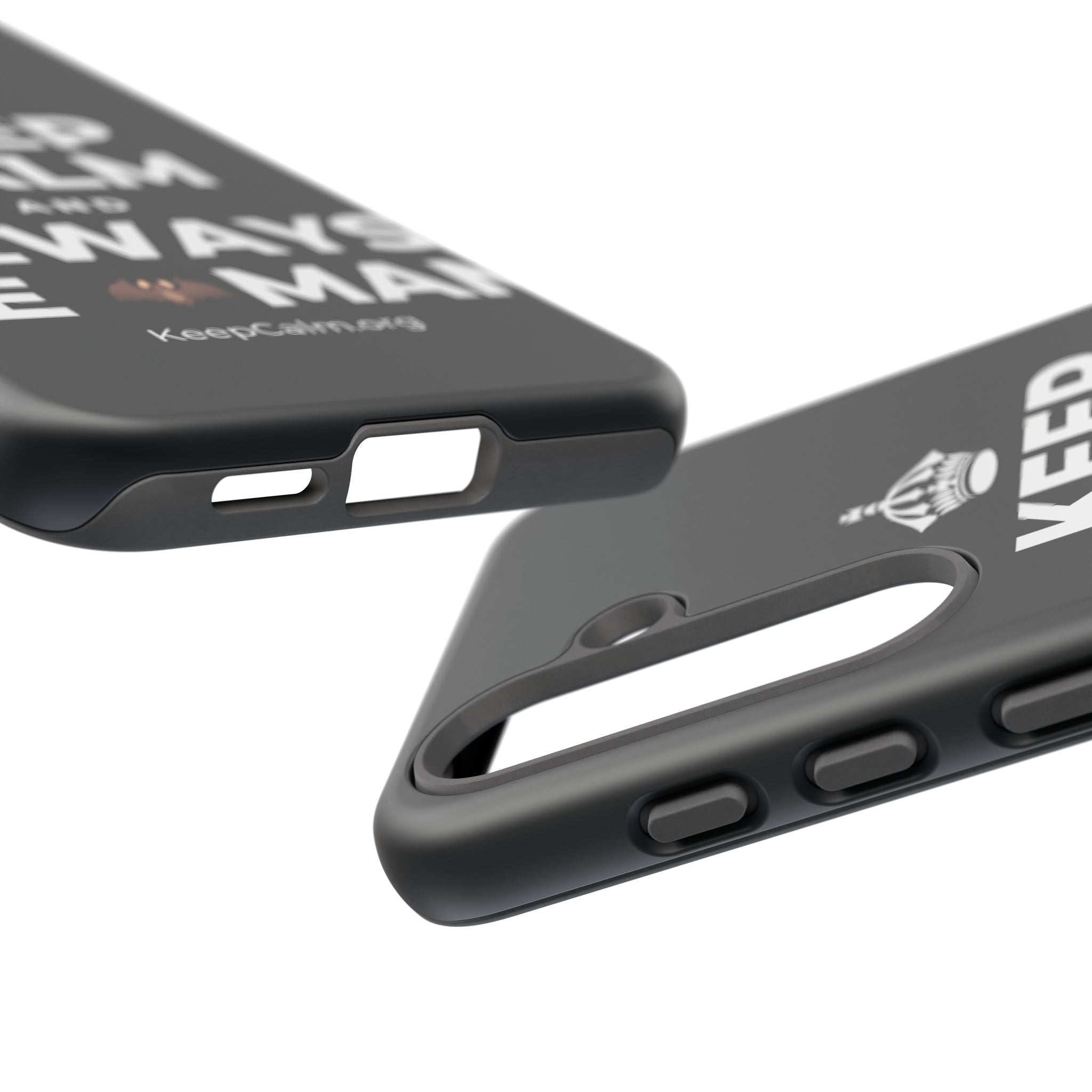 KEEP CALM AND ALWAYS BE 🦇MAN Phone Case (Dark)