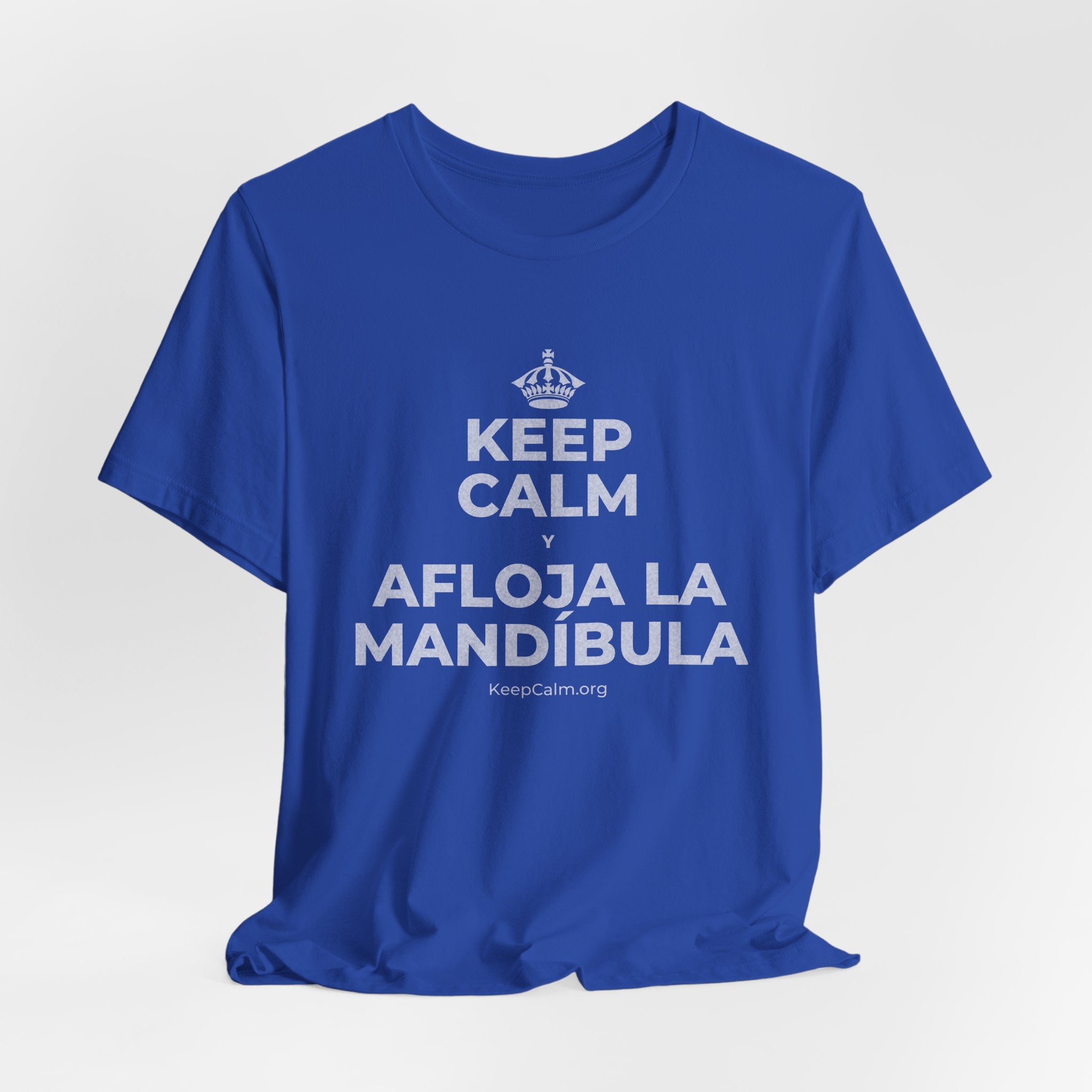 KEEP CALM Y AFLOJA LA MANDÍBULA T-Shirt (Soft Cream–Heather Mauve)