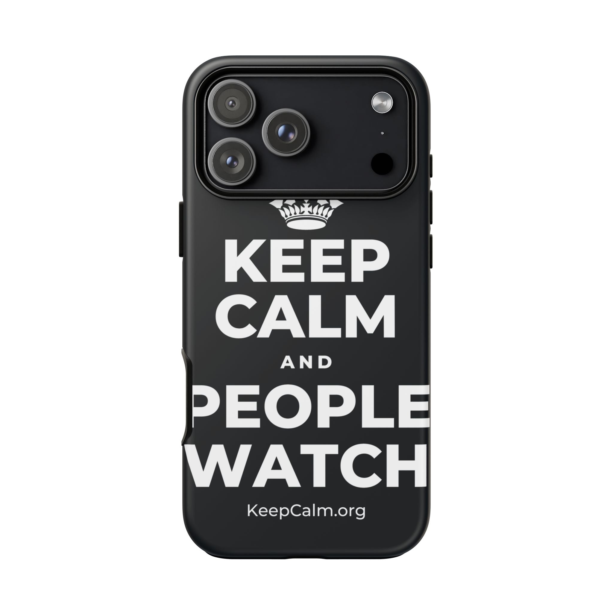KEEP CALM AND PEOPLE WATCH Phone Case (Dark)