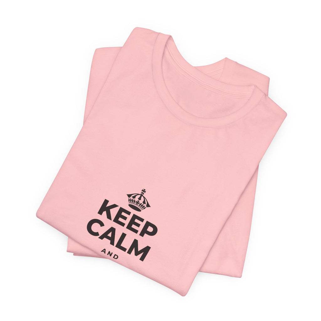 KEEP CALM AND STAY UNBOTHERED T-Shirt (White–Asphalt)