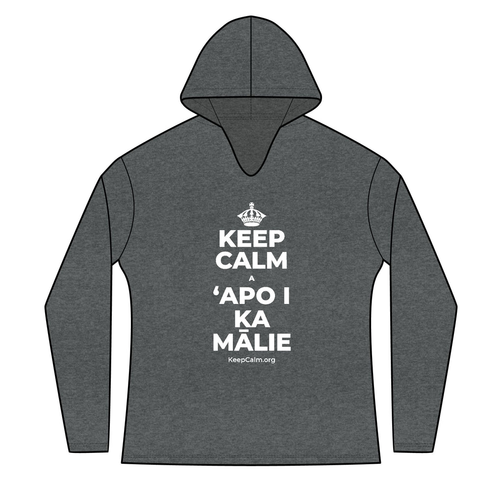 KEEP CALM A ʻAPO I KA MĀLIE Women's Long Sleeve Hoodie