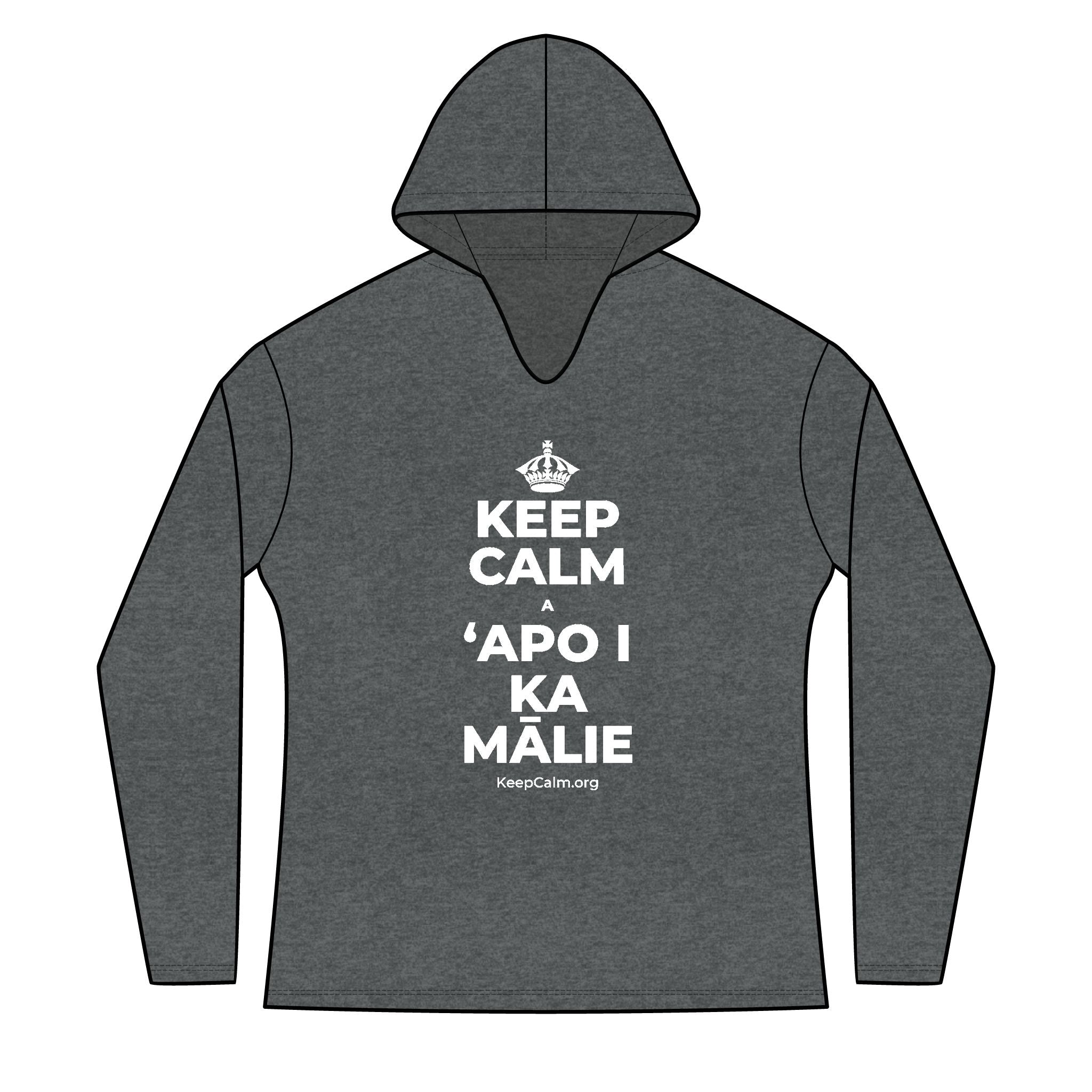 KEEP CALM A ʻAPO I KA MĀLIE Women's Long Sleeve Hoodie