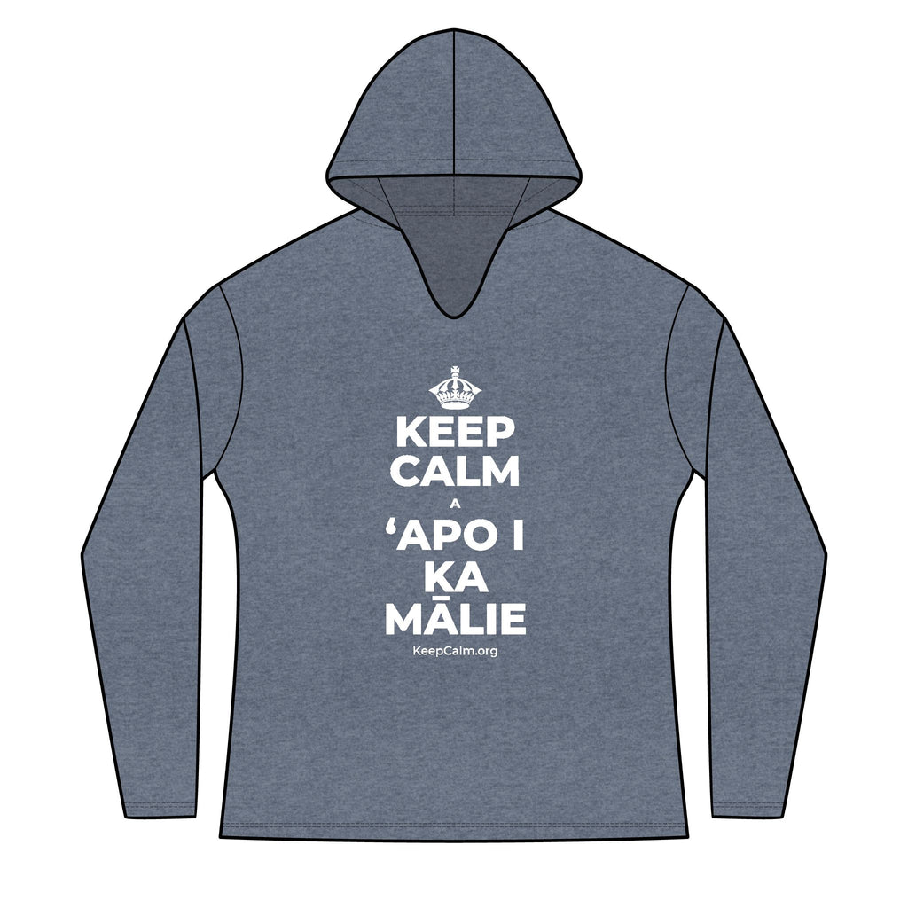 KEEP CALM A ʻAPO I KA MĀLIE Women's Long Sleeve Hoodie