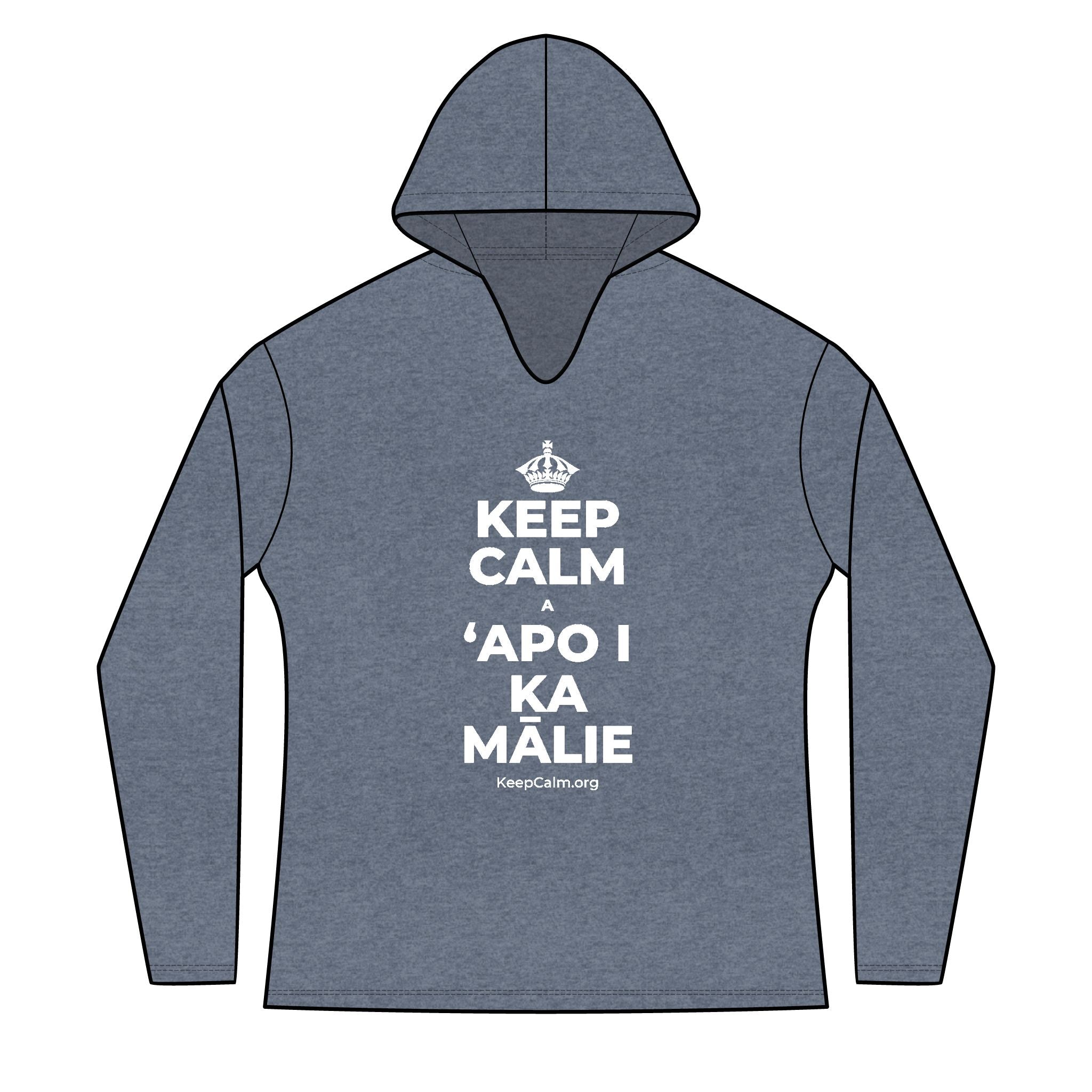KEEP CALM A ʻAPO I KA MĀLIE Women's Long Sleeve Hoodie