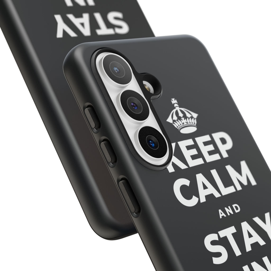 KEEP CALM AND STAY IN AND REST Phone Case (Dark)