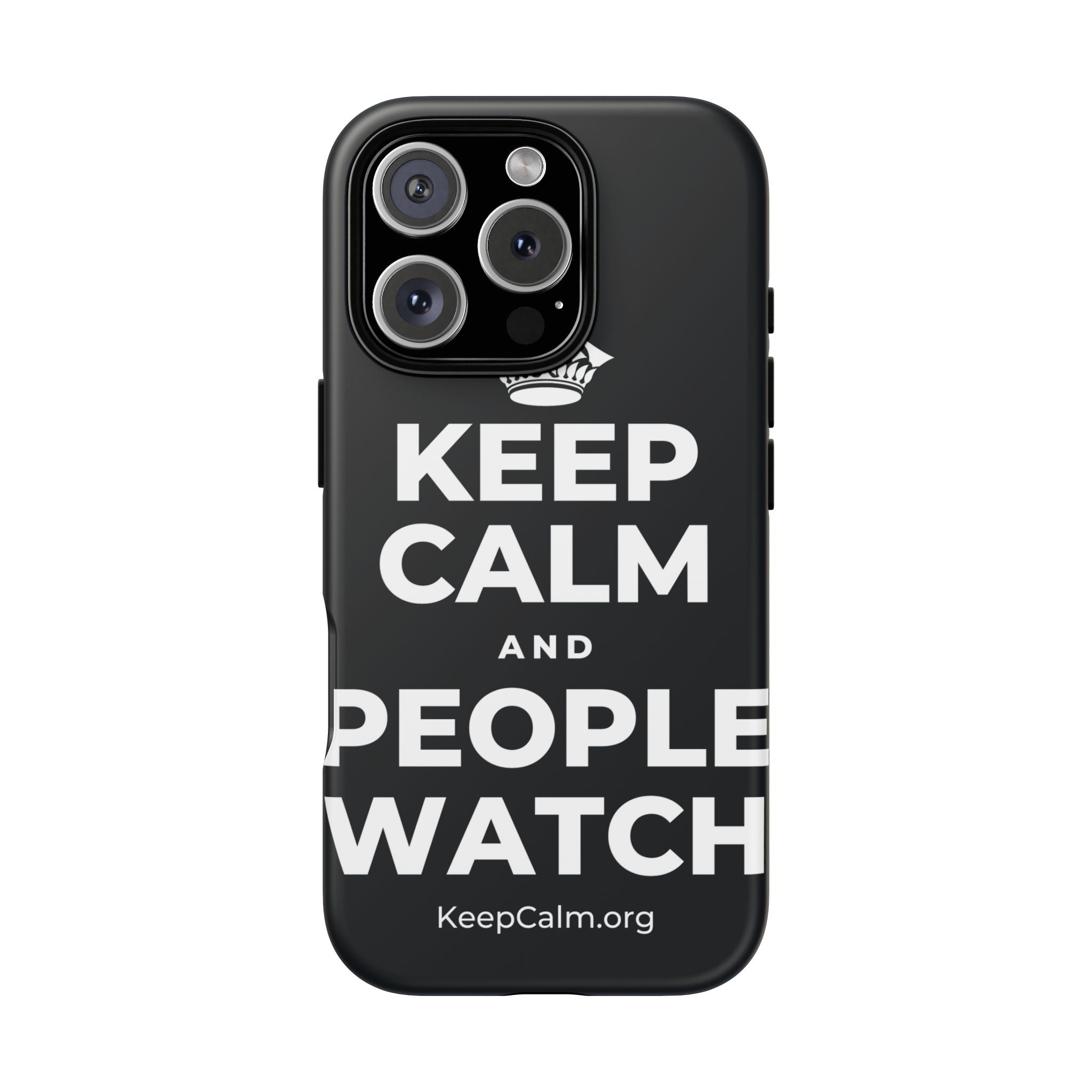 KEEP CALM AND PEOPLE WATCH Phone Case (Dark)