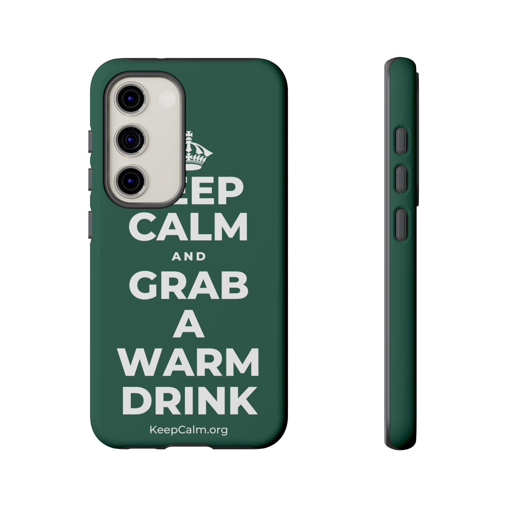 KEEP CALM AND GRAB A WARM DRINK Phone Case