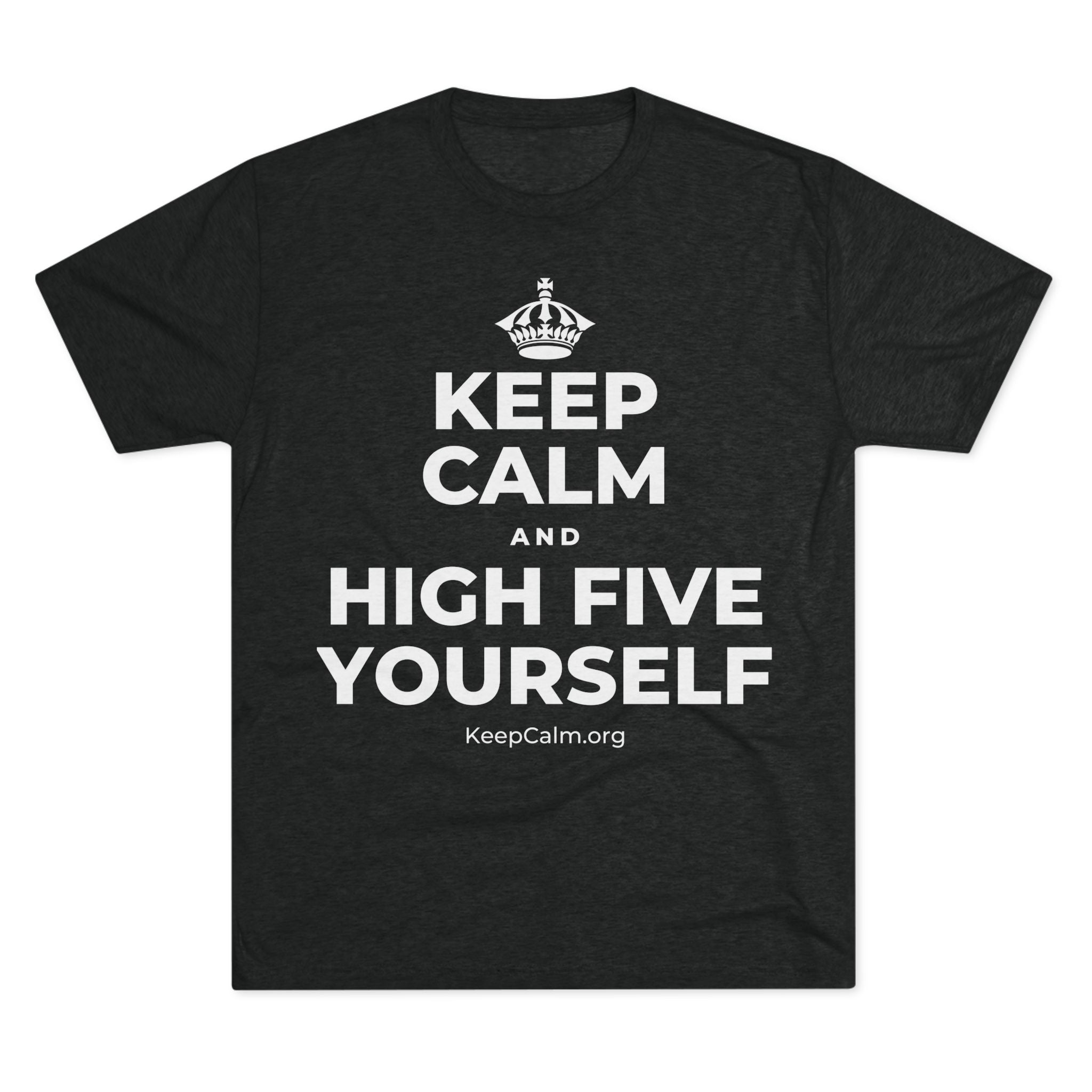 KEEP CALM AND HIGH FIVE YOURSELF Tri-Blend Tee