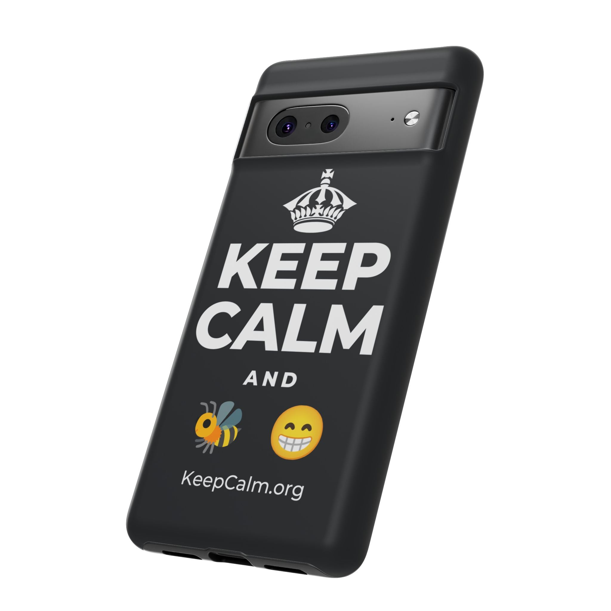 KEEP CALM AND BEE HAPPY Phone Case (Dark)