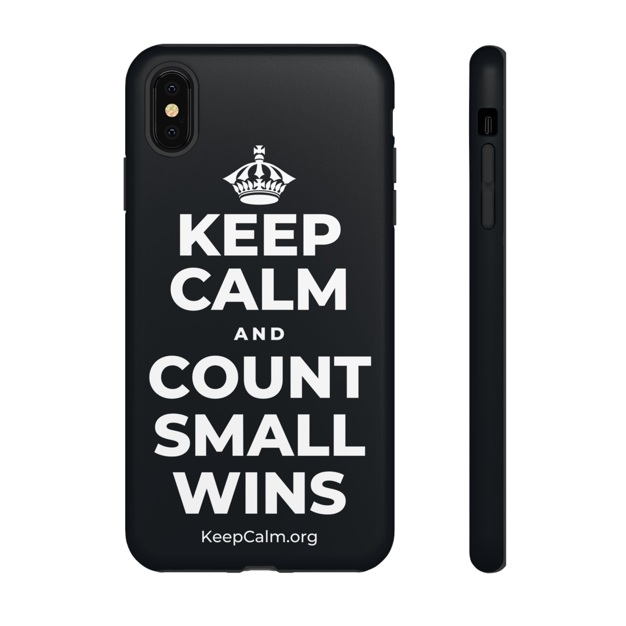 KEEP CALM AND COUNT SMALL WINS Phone Case (Dark)