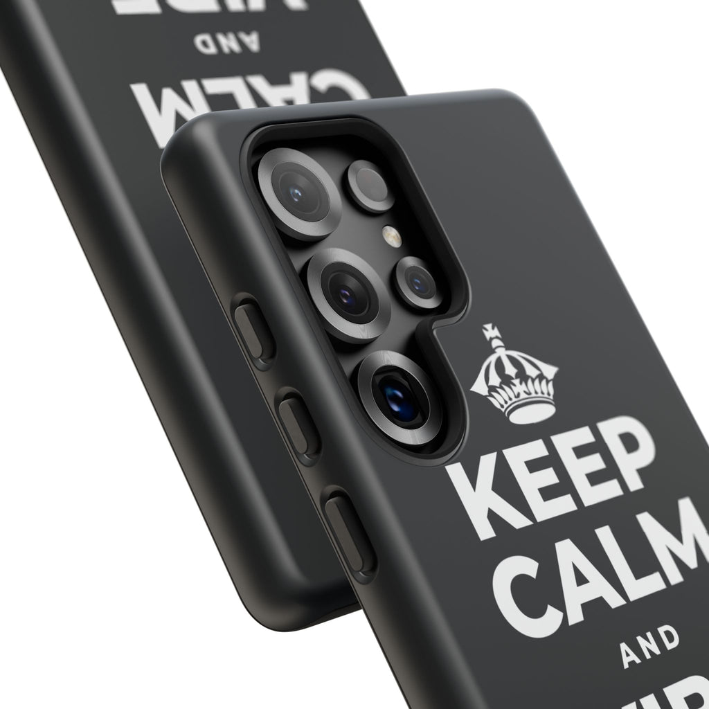 KEEP CALM AND VIBE WITH ME Phone Case (Dark)