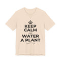 KEEP CALM AND WATER A PLANT T-Shirt (Soft Cream–Heather Mauve)