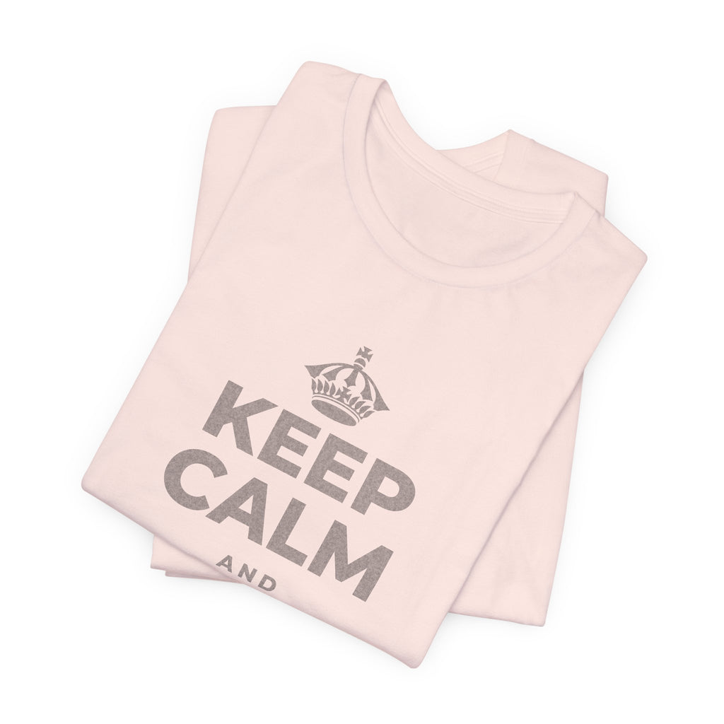 KEEP CALM AND LOOK UP TODAY T-Shirt (Soft Cream–Heather Mauve)