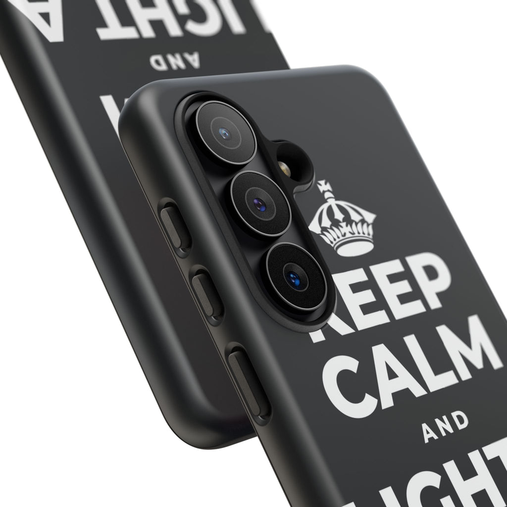 KEEP CALM AND LIGHT A COZY CANDLE Phone Case (Dark)