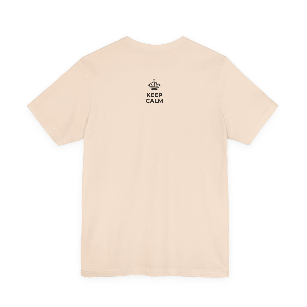 KEEP CALM AND SAY THANK YOU T-Shirt (Soft Cream–Heather Mauve)
