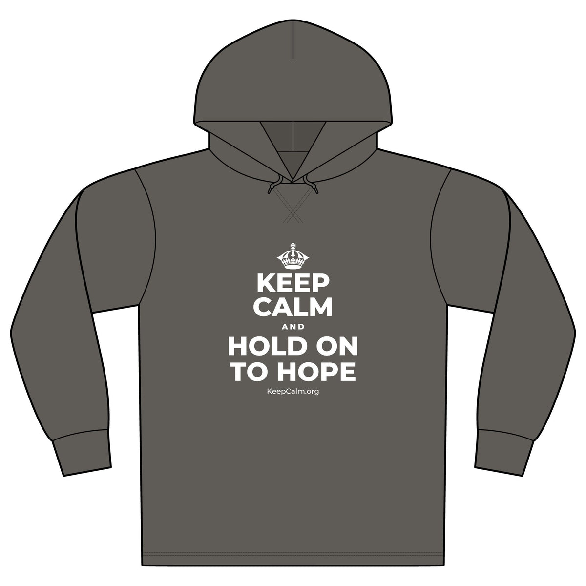 KEEP CALM AND HOLD ON TO HOPE Organic Hoodie Tee