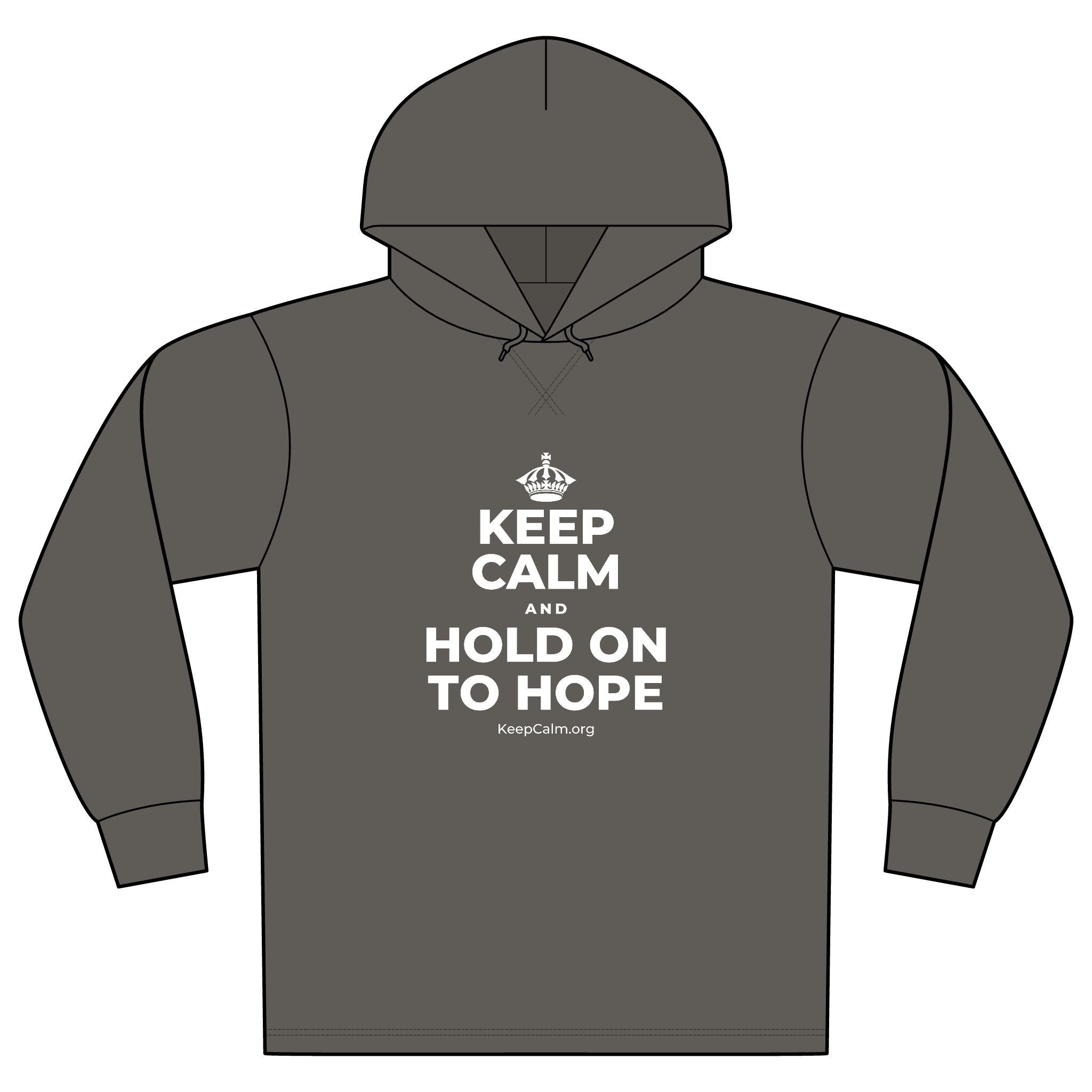 KEEP CALM AND HOLD ON TO HOPE Organic Hoodie Tee