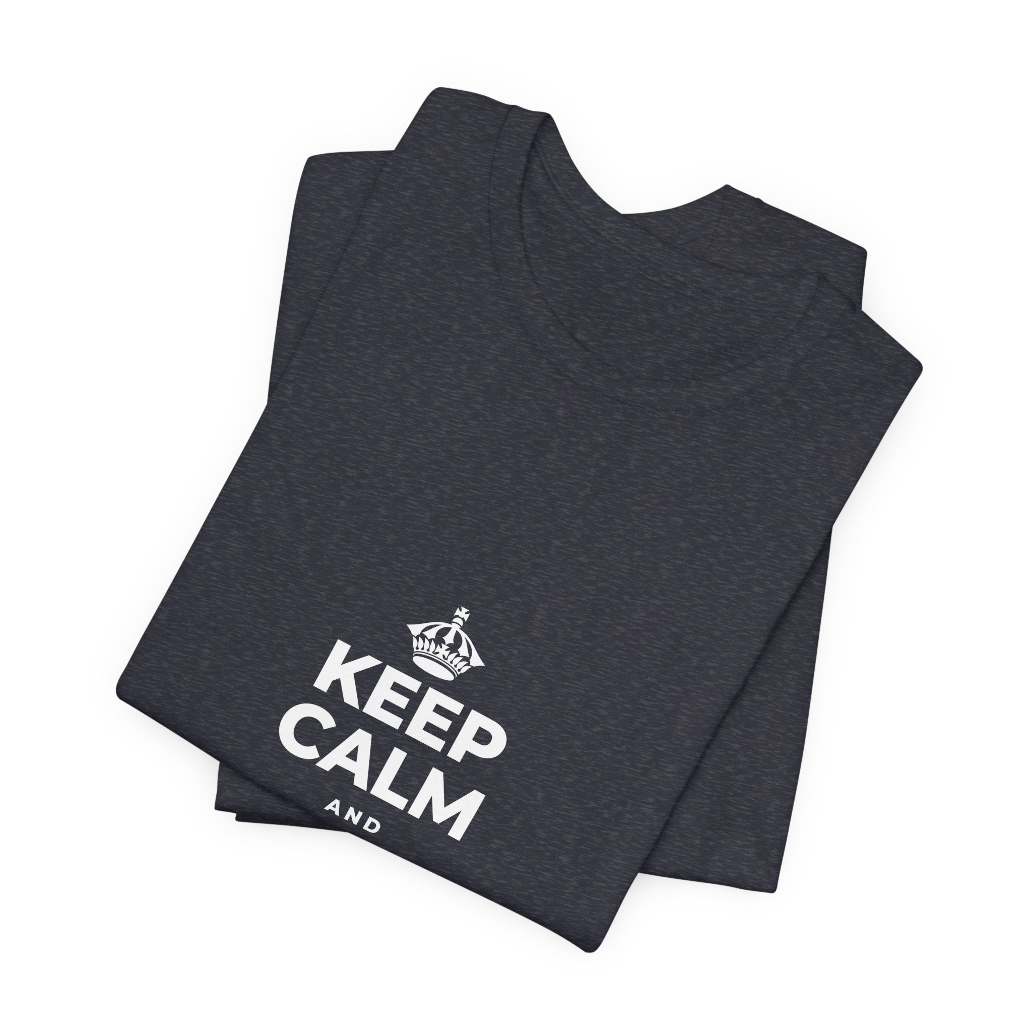 KEEP CALM AND STAY UNBOTHERED T-Shirt (White–Asphalt)