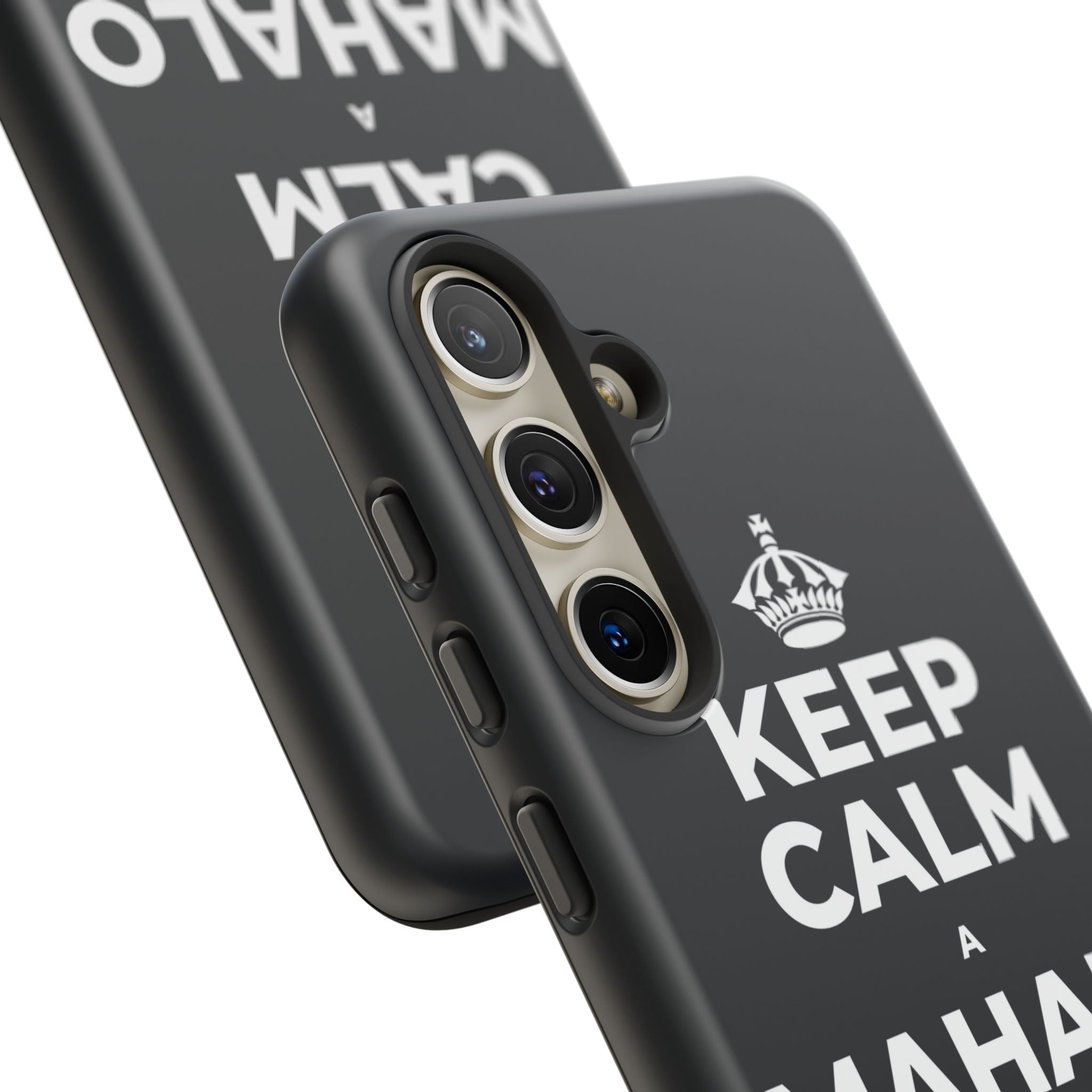 KEEP CALM A MAHALO NO KĒIA WĀ Phone Case (Dark)