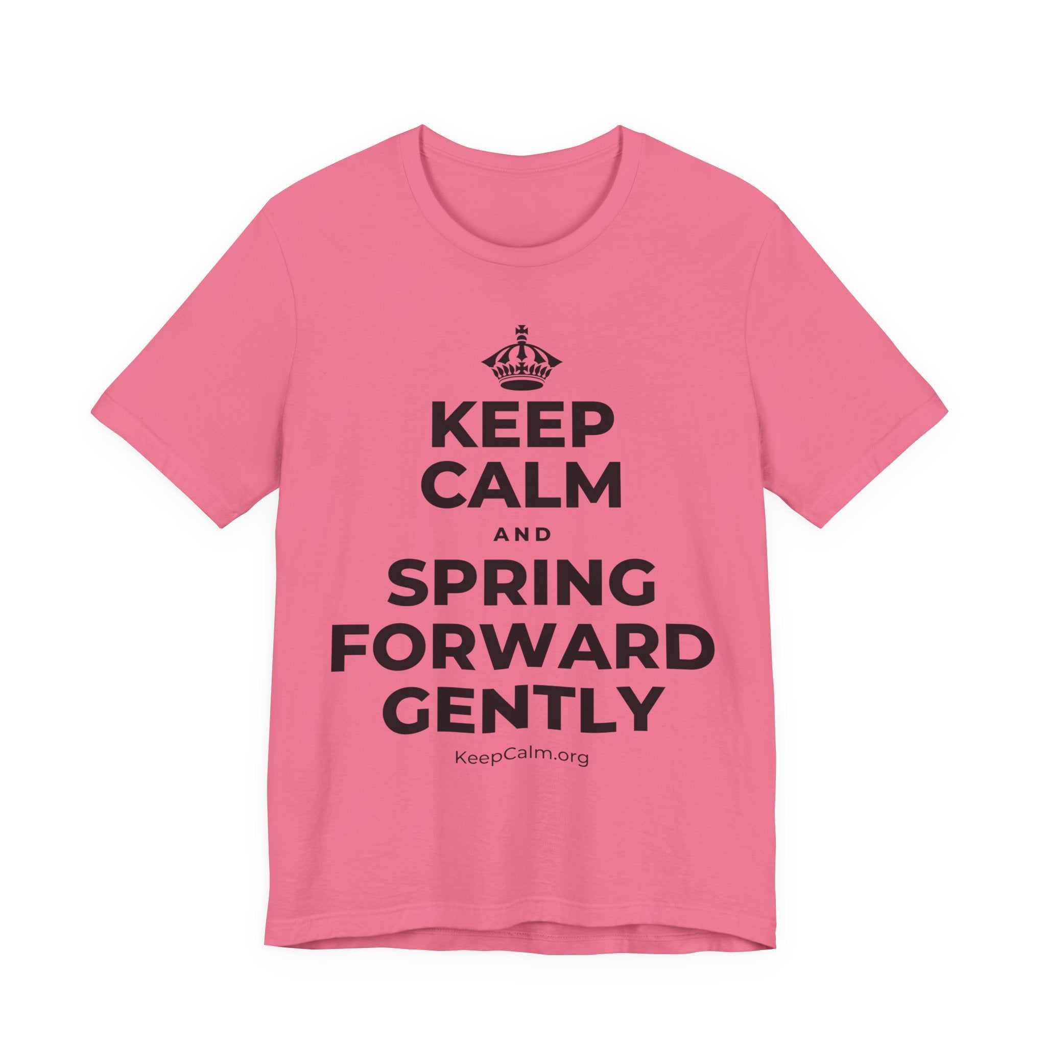 KEEP CALM AND SPRING FORWARD GENTLY T-Shirt (Military Green–Autumn)