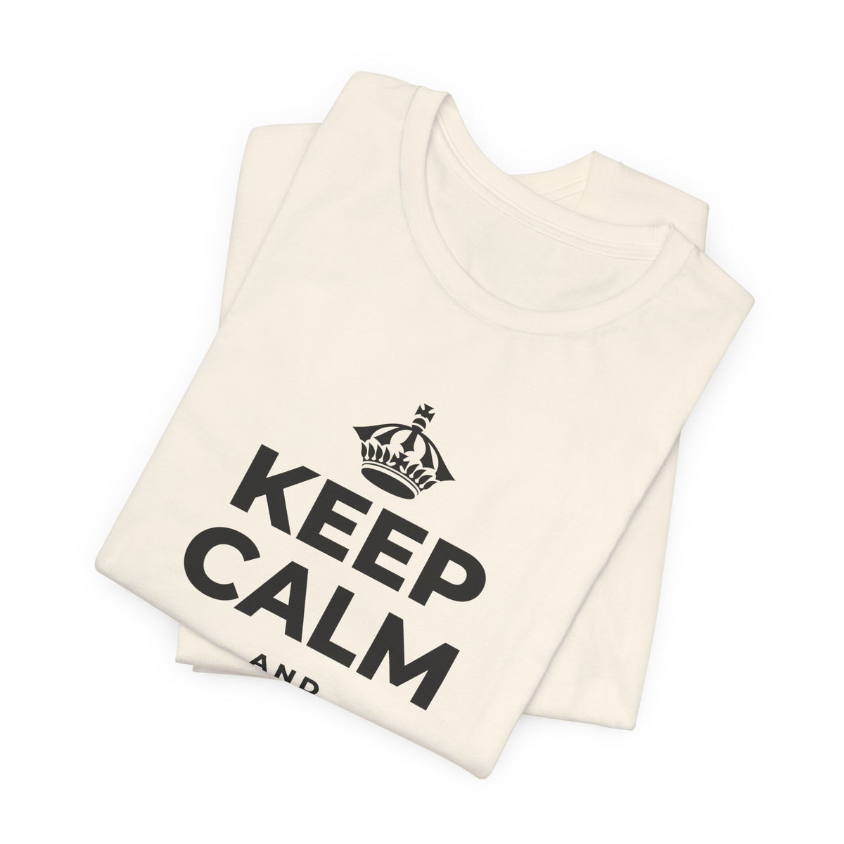 KEEP CALM AND RETURN HOME T-Shirt (White–Asphalt)