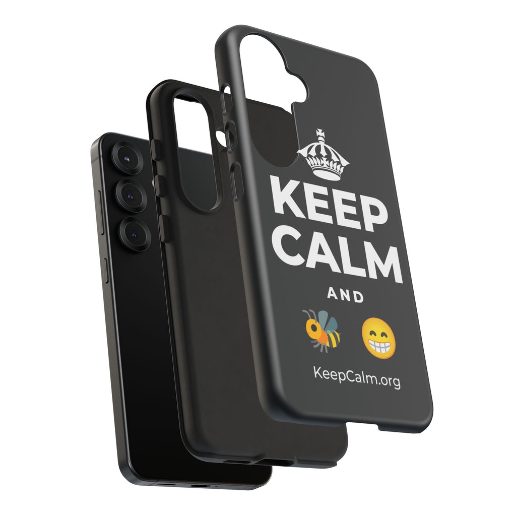 KEEP CALM AND BEE HAPPY Phone Case (Dark)