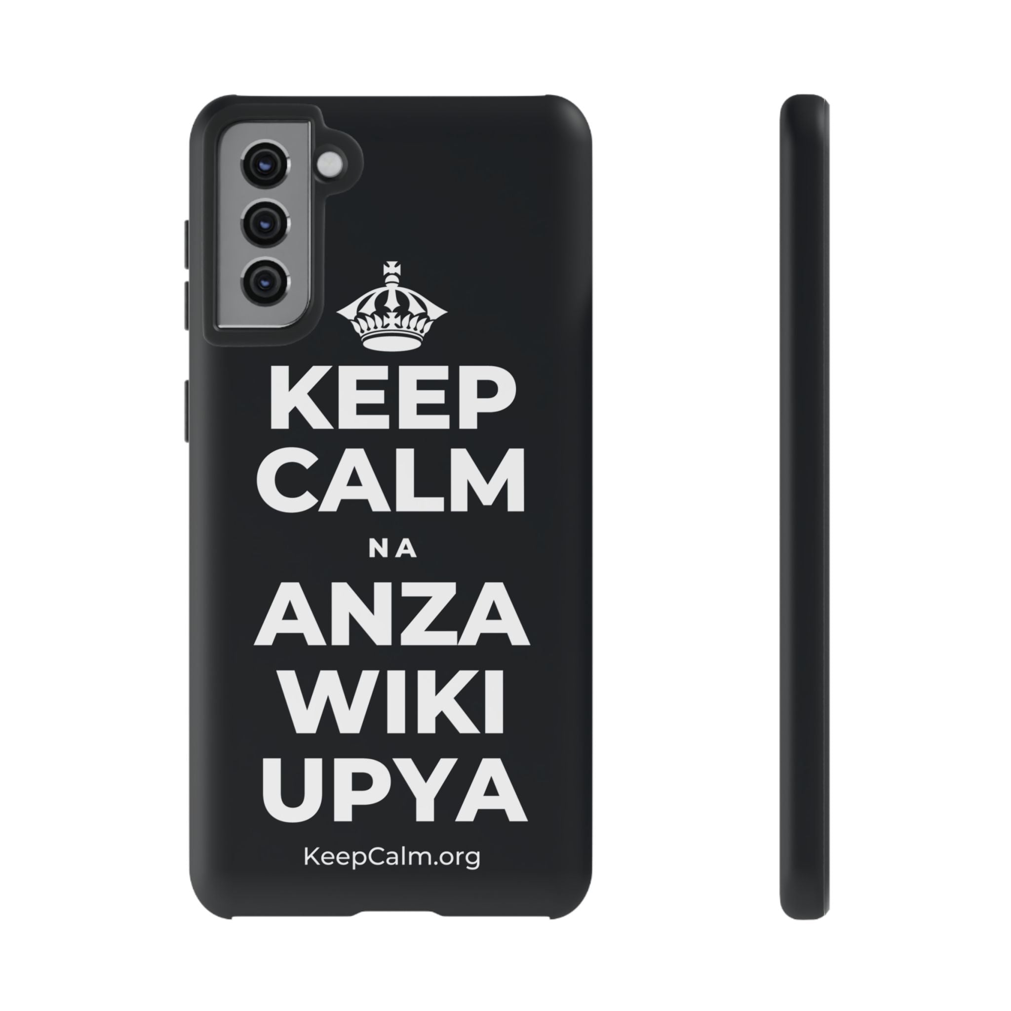 KEEP CALM NA ANZA WIKI UPYA Phone Case (Dark)