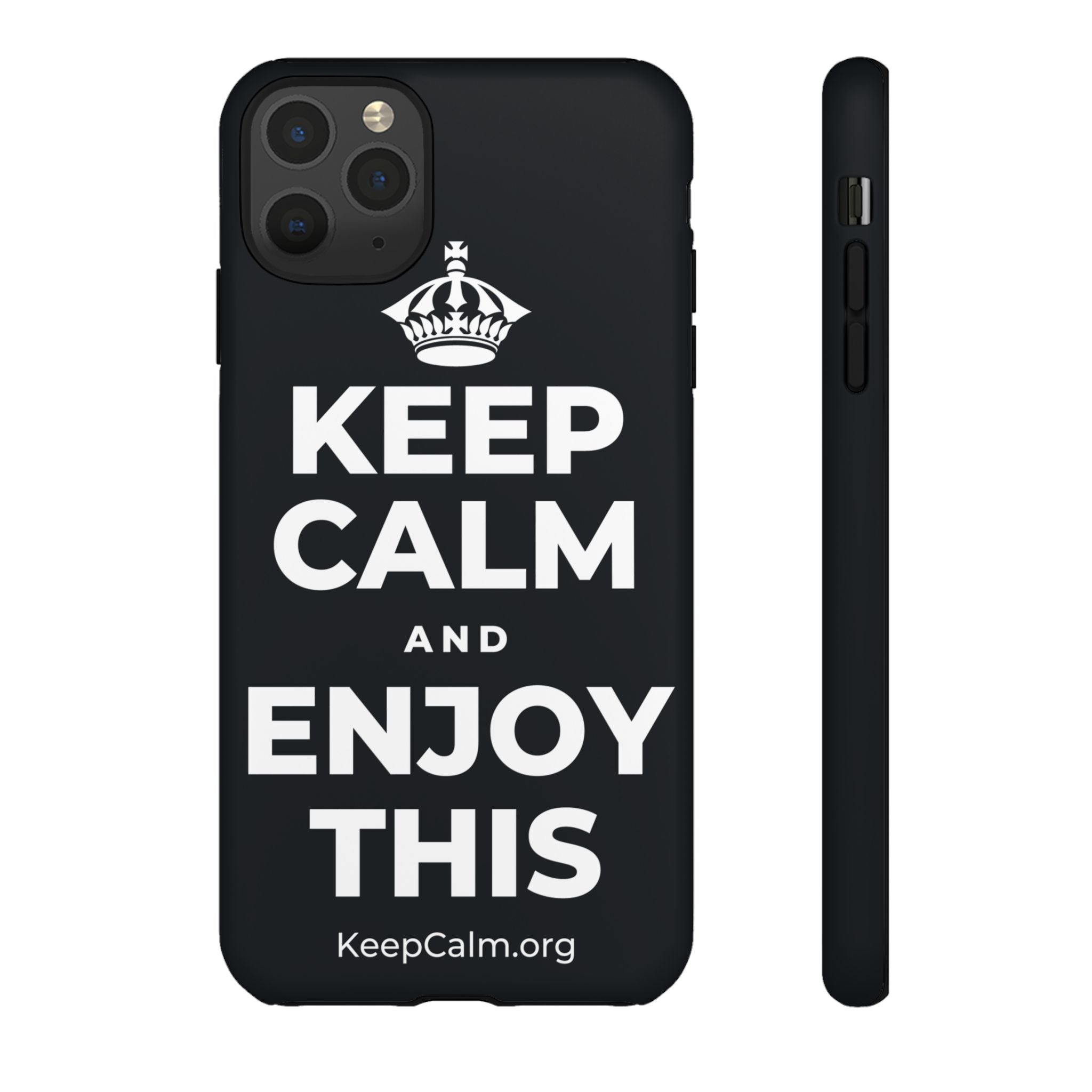 KEEP CALM AND ENJOY THIS Phone Case (Dark)