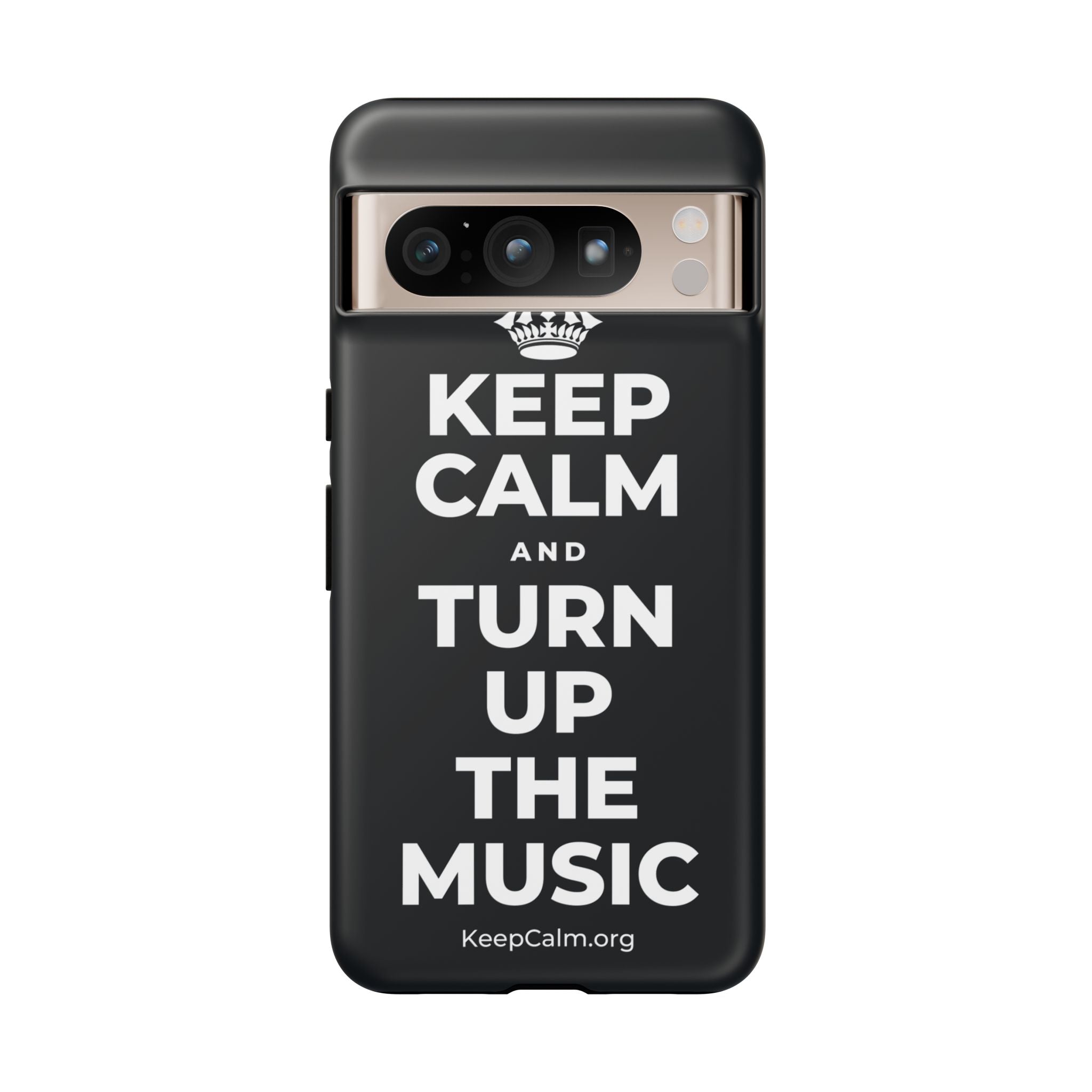 KEEP CALM AND TURN UP THE MUSIC Phone Case (Dark)