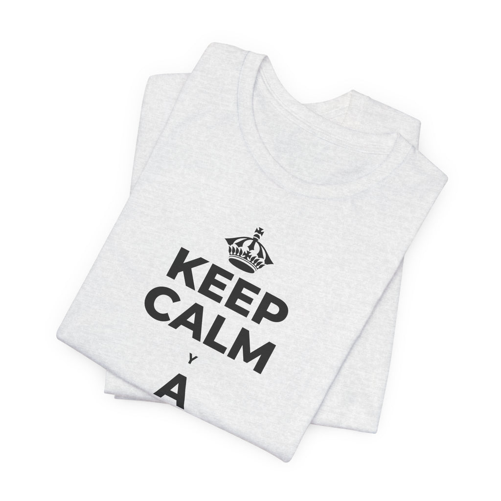 KEEP CALM Y A SORBOS, NO DE GOLPE T-Shirt (Soft Cream–Heather Mauve)