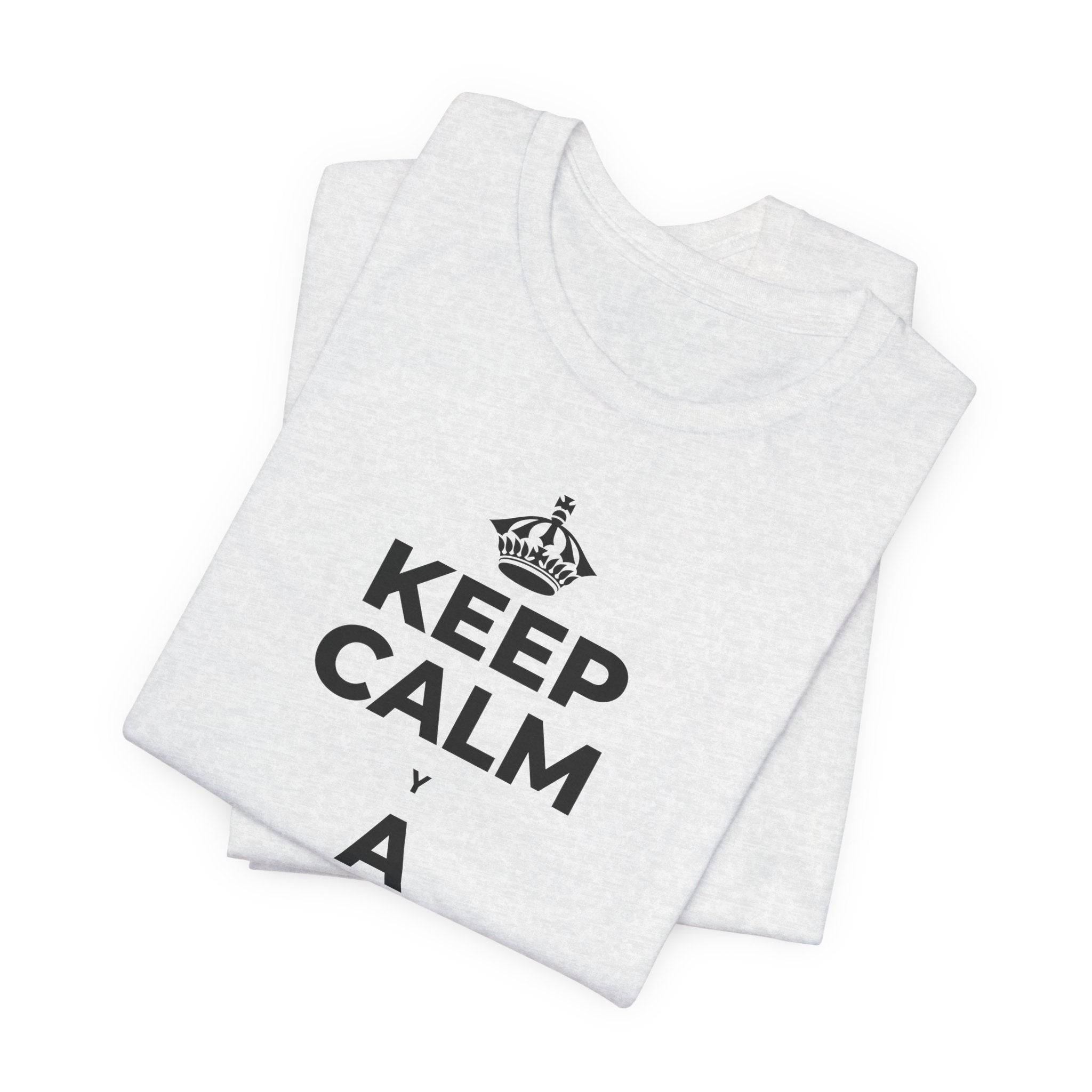 KEEP CALM Y A SORBOS, NO DE GOLPE T-Shirt (Soft Cream–Heather Mauve)