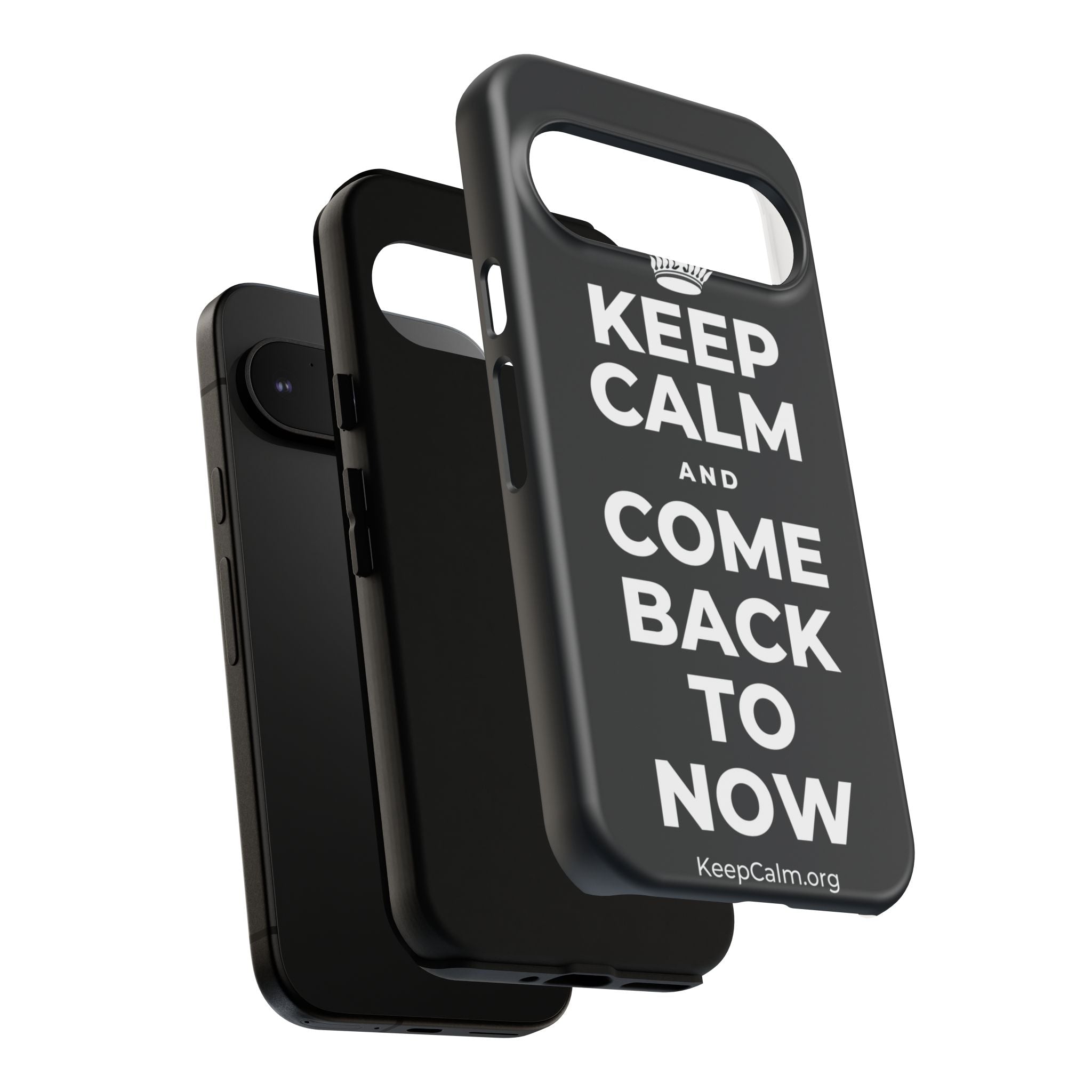 KEEP CALM AND COME BACK TO NOW Phone Case (Dark)