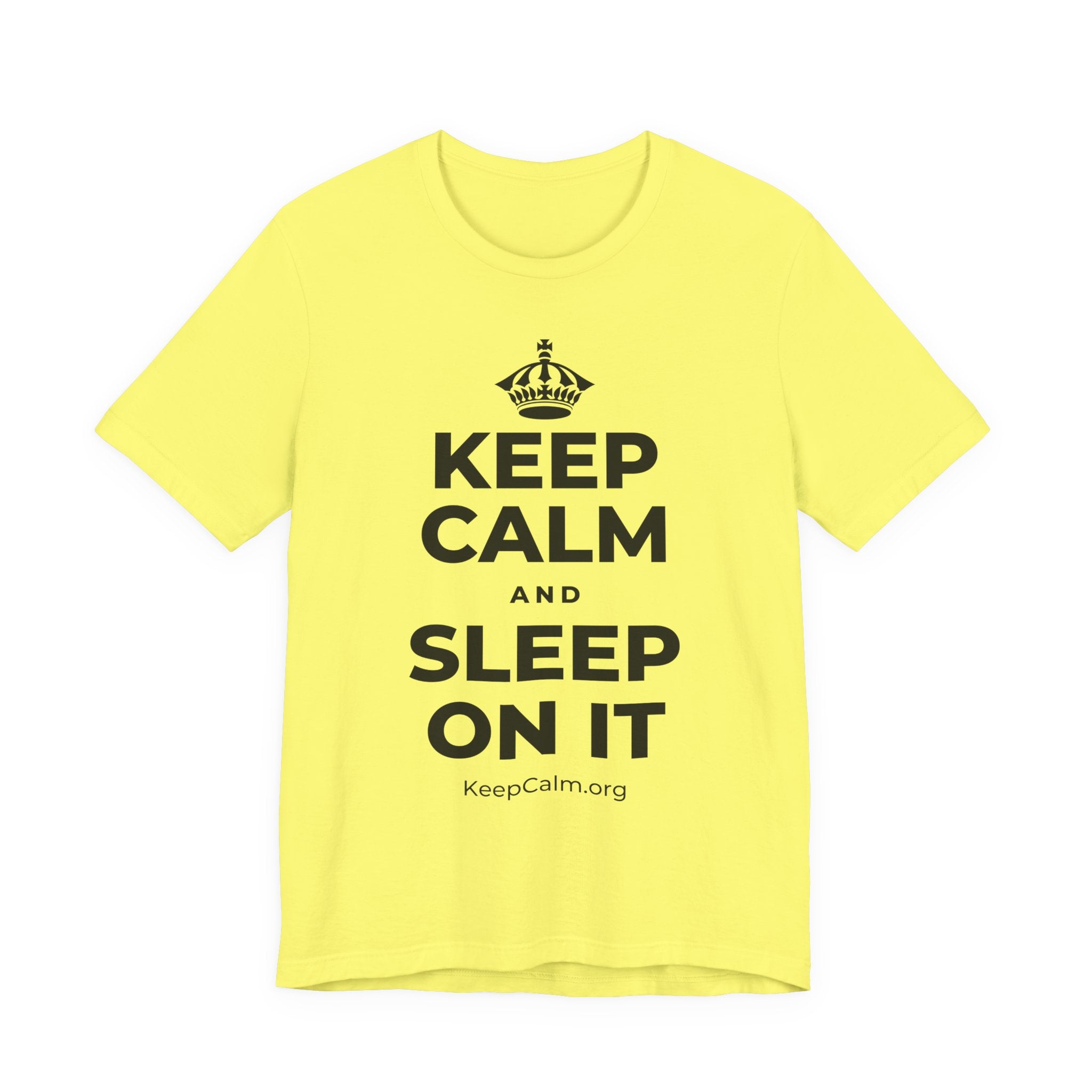 KEEP CALM AND SLEEP ON IT T-Shirt (Soft Cream–Heather Mauve)