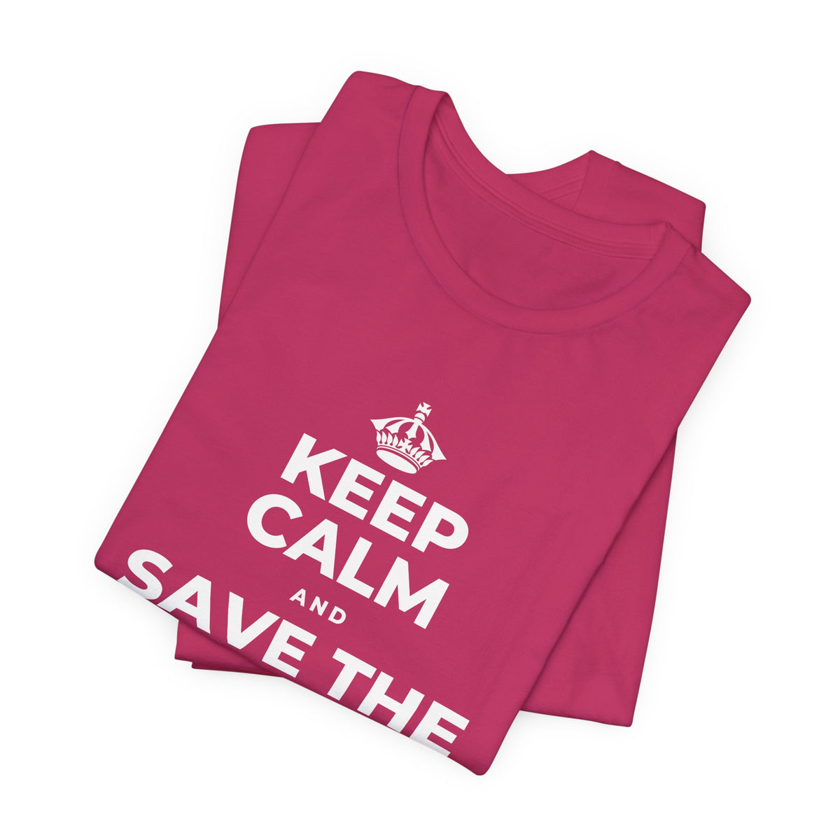 KEEP CALM AND SAVE THE DRAMA FOR YOUR 🦙 T-Shirt (Baby Blue–Silver)