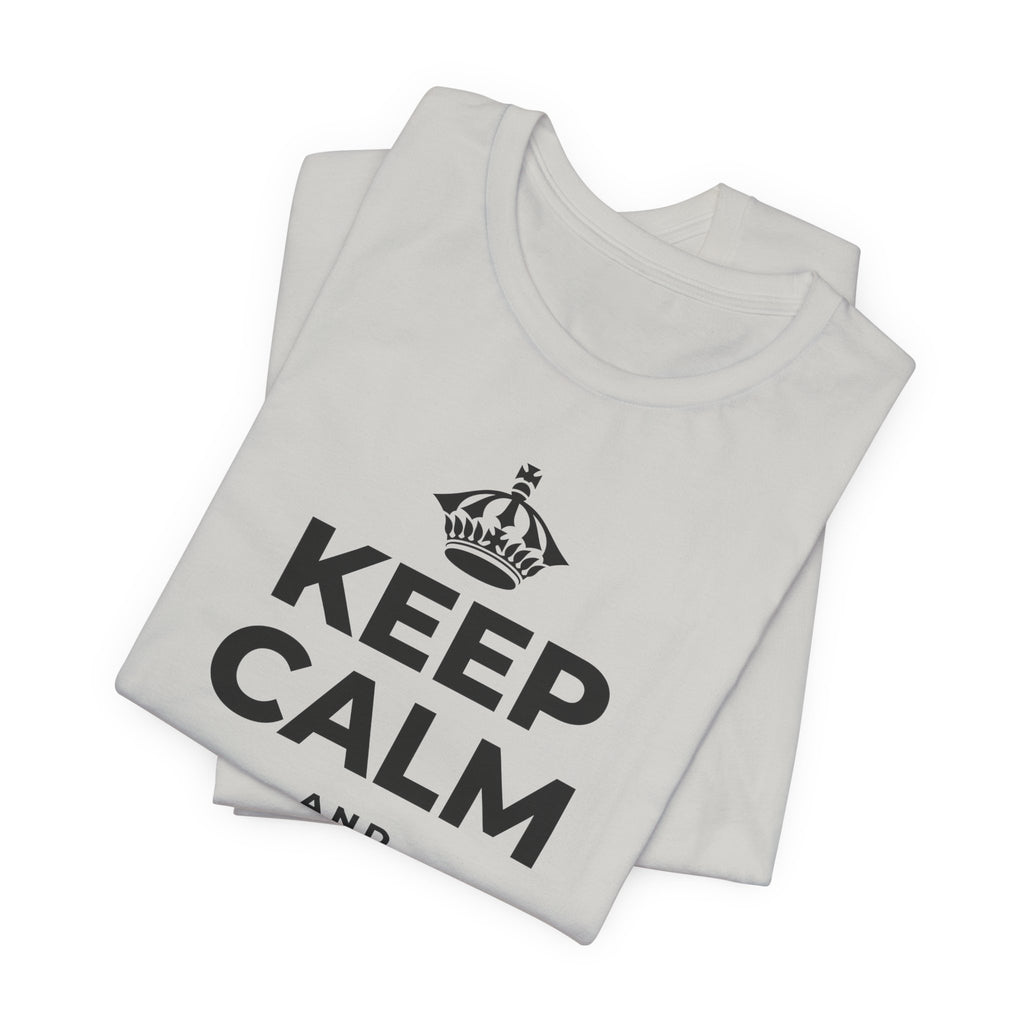 KEEP CALM AND START NOW T-Shirt (Baby Blue–Silver)