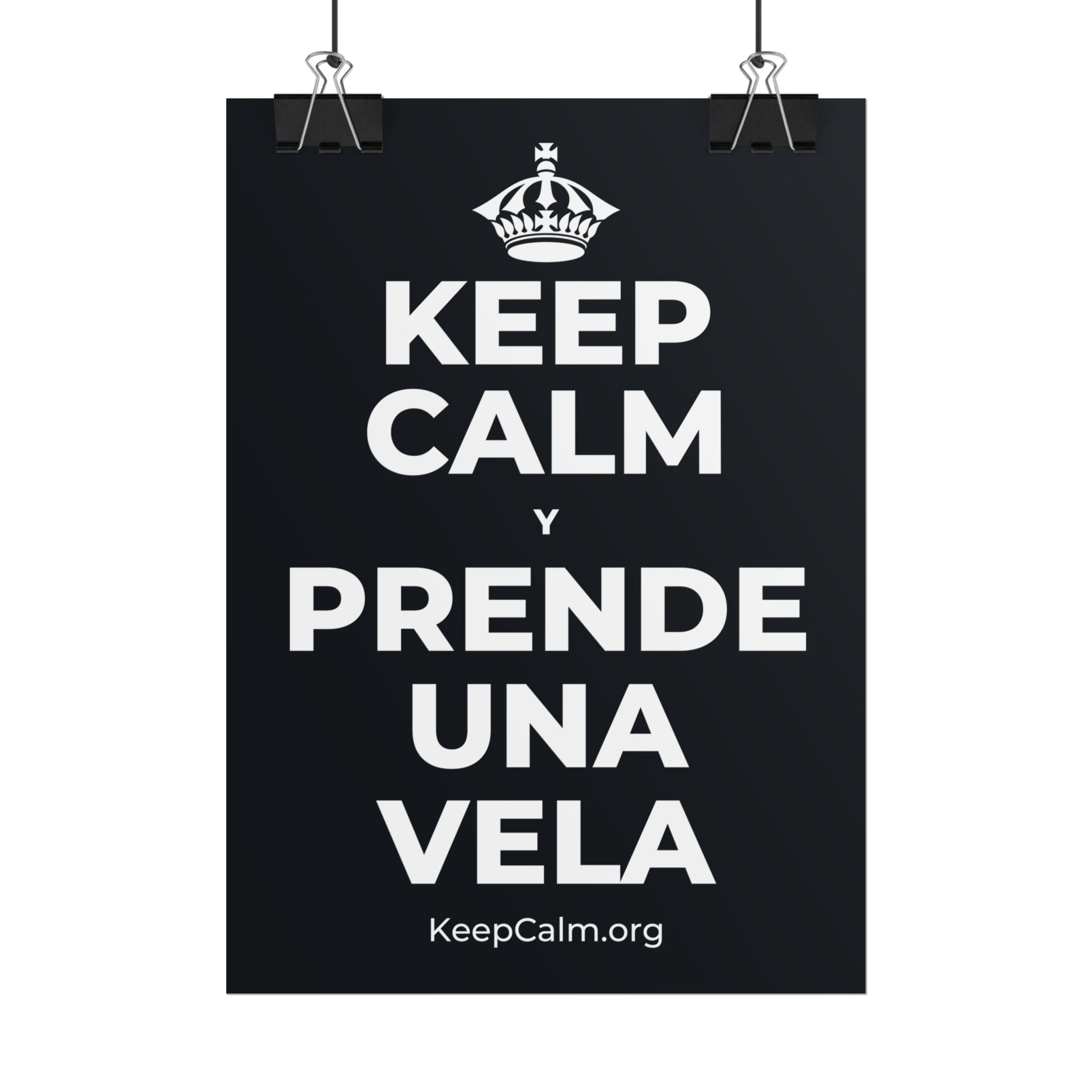 KEEP CALM Y PRENDE UNA VELA Poster (Dark)