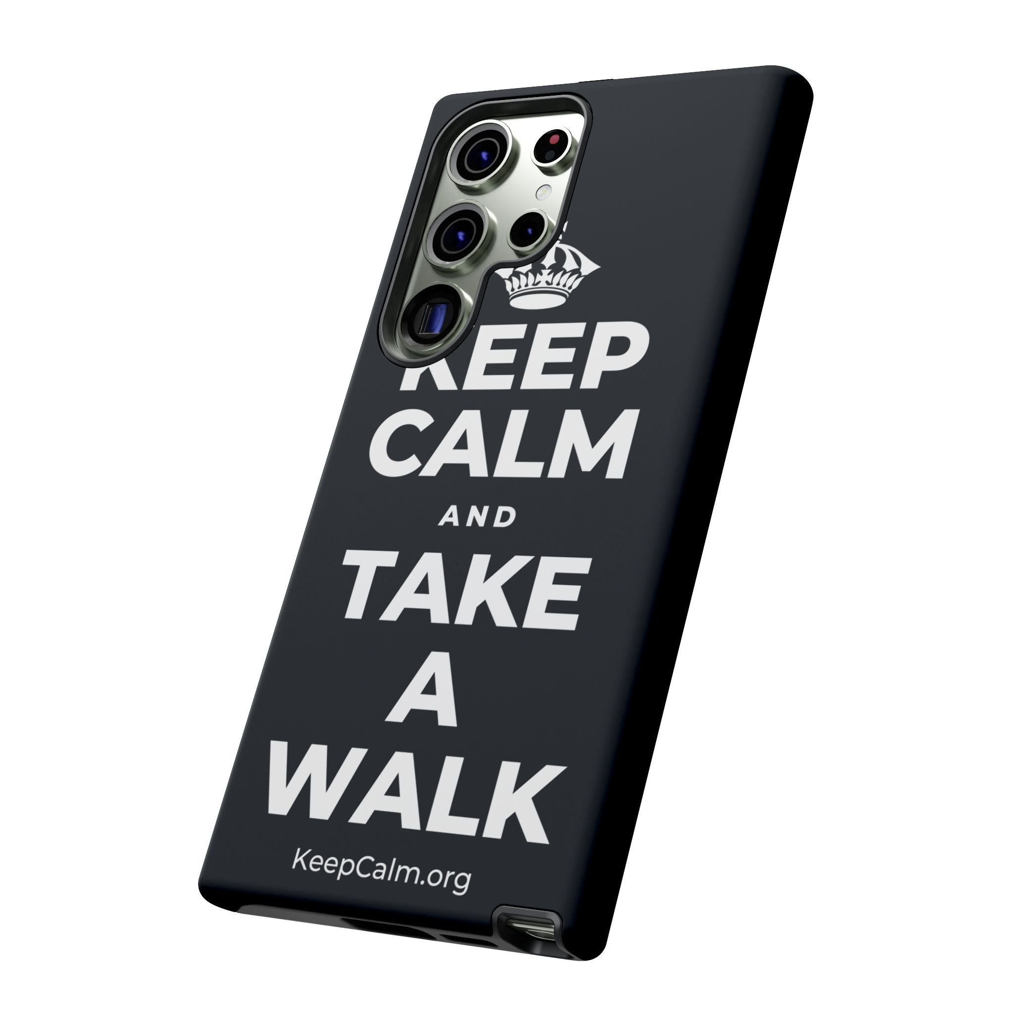 KEEP CALM AND TAKE A WALK Phone Case (Dark)