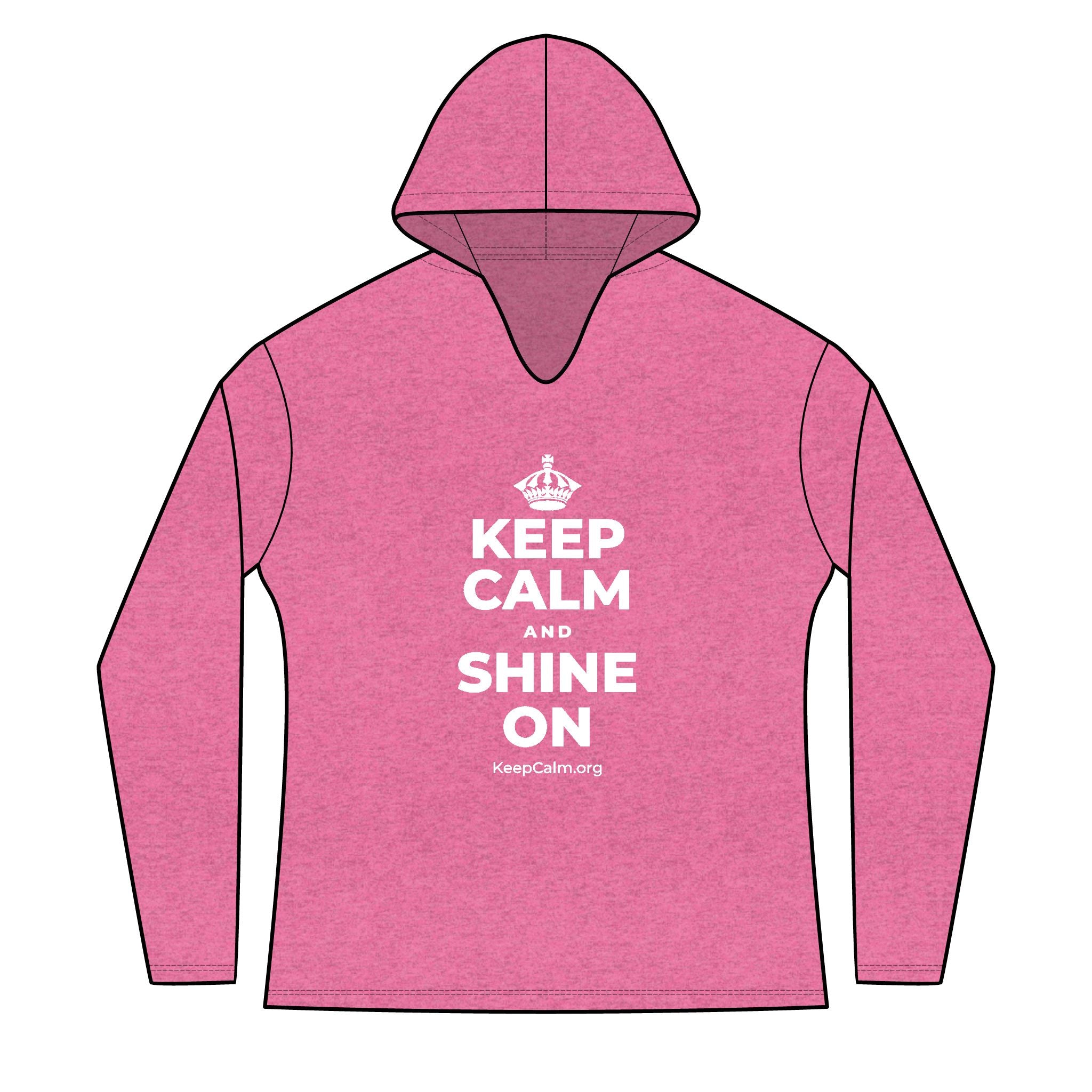 KEEP CALM AND SHINE ON Women's Long Sleeve Hoodie