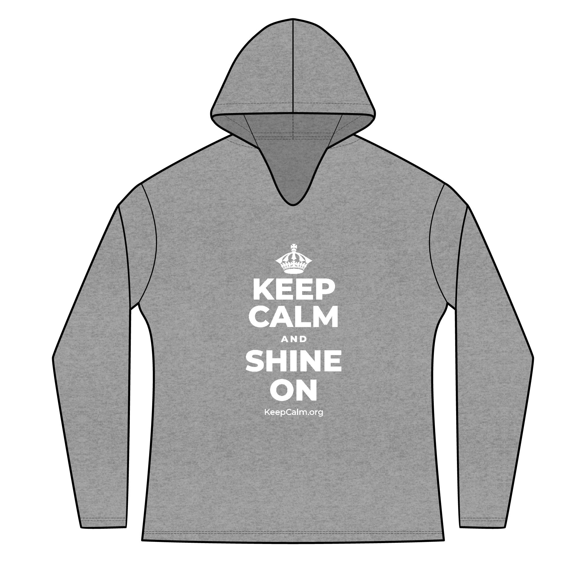 KEEP CALM AND SHINE ON Women's Long Sleeve Hoodie