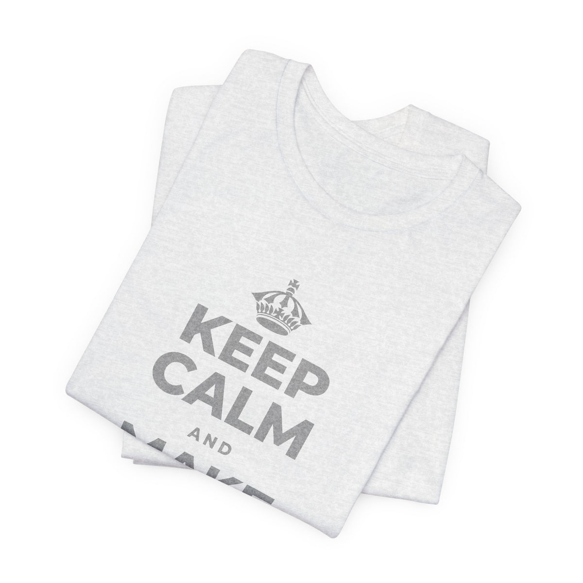KEEP CALM AND MAKE SPACE TO BREATHE T-Shirt (Soft Cream–Heather Mauve)