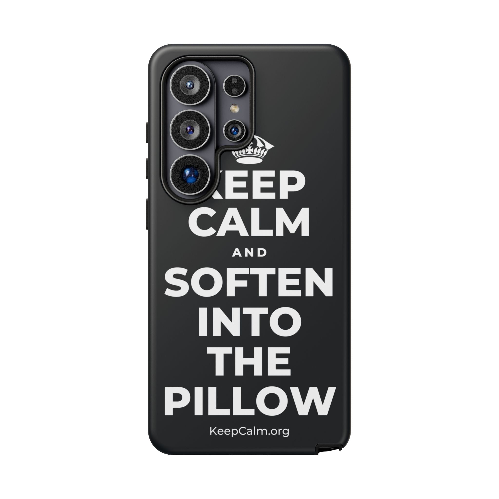 KEEP CALM AND SOFTEN INTO THE PILLOW Phone Case (Dark)